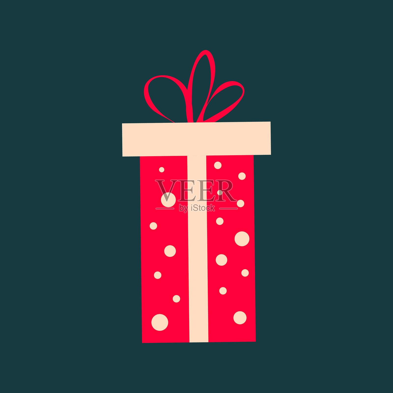 黑色背景上的圣诞礼品盒。插画图片素材