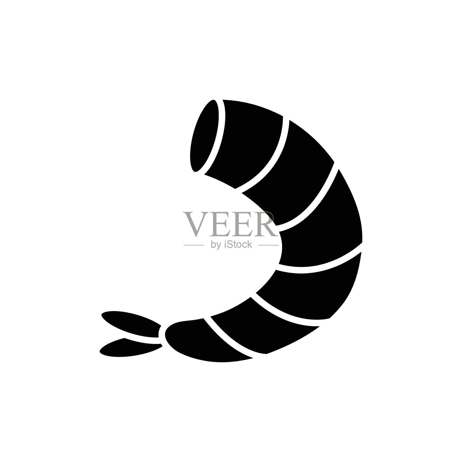 虾图标标志矢量海鲜图标插画图片素材