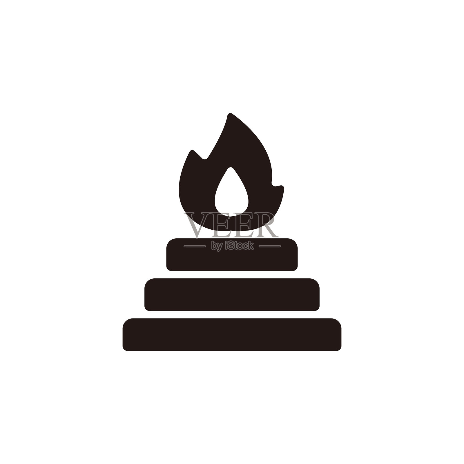 雅格纳图标。扁平轮廓版本。插画图片素材