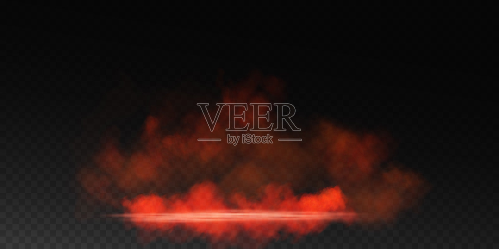 紫色雾霭或烟雾，地面上的透明特殊效果云彩。矢量插图，早晨的雾气笼罩在陆地或水面上，神秘的薄雾。插画图片素材