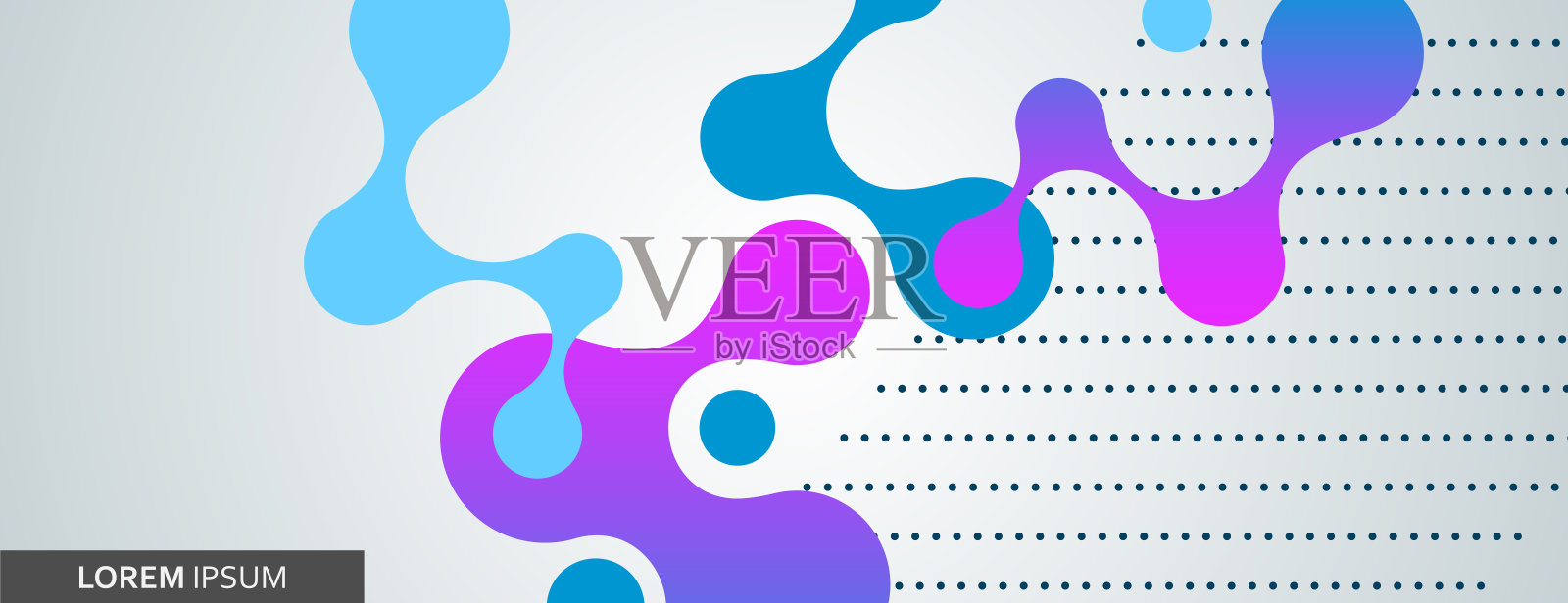 现代抽象图标，带有分子结构，适用于医疗设计。抽象科技背景。插画图片素材