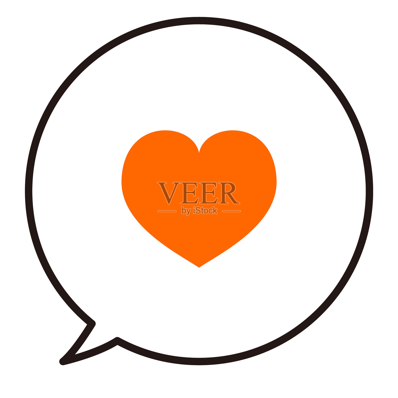 粉色心形气球框架图标插图 右侧插画图片素材