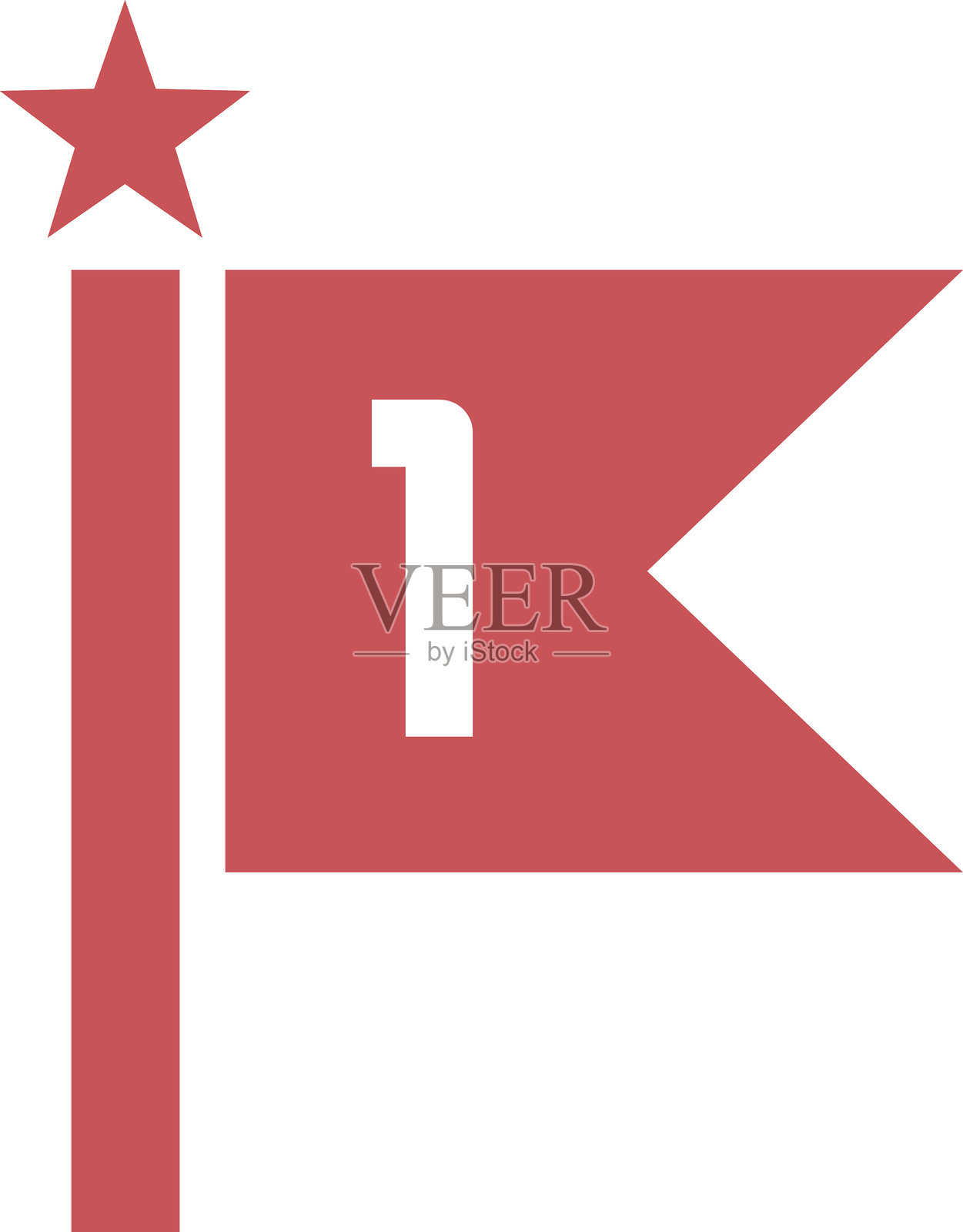 红色排名标记1图标插画图片素材