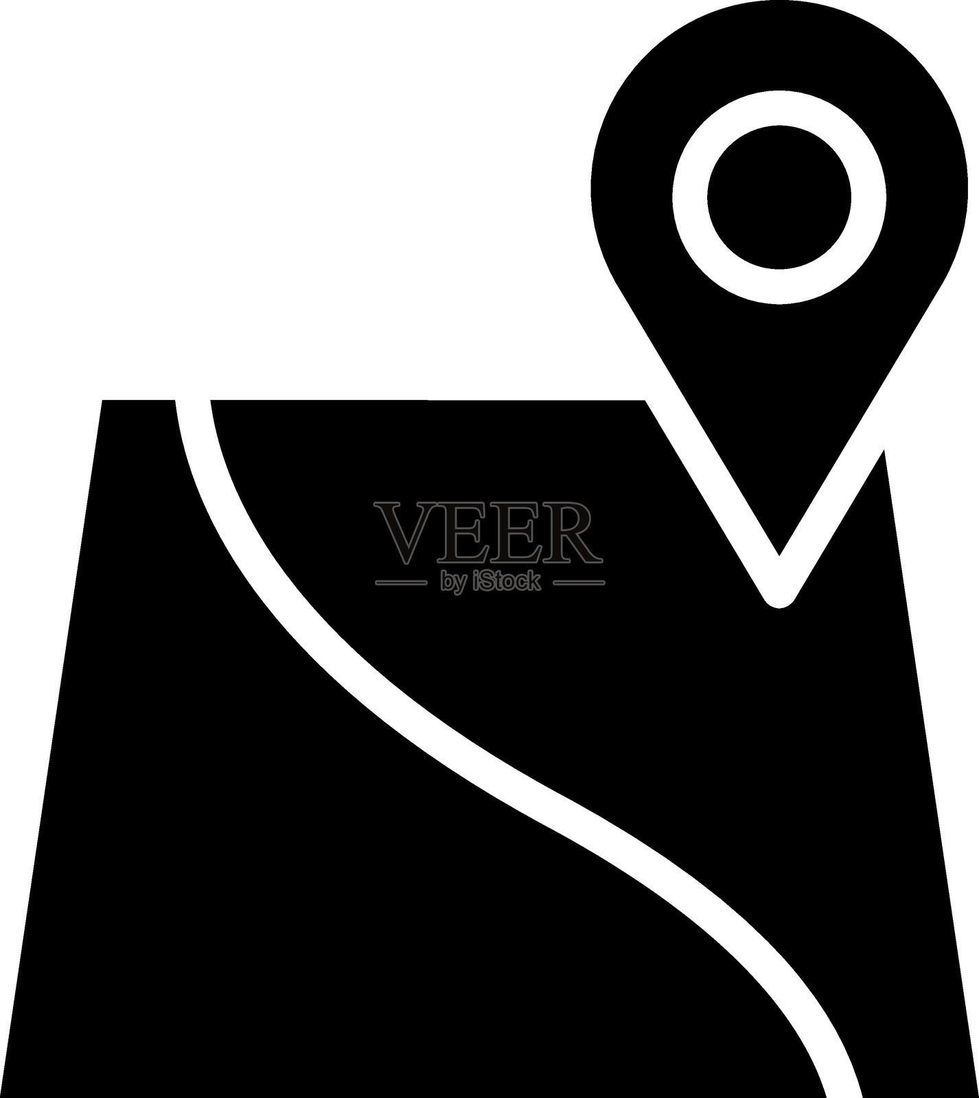 地图图标风格插画图片素材