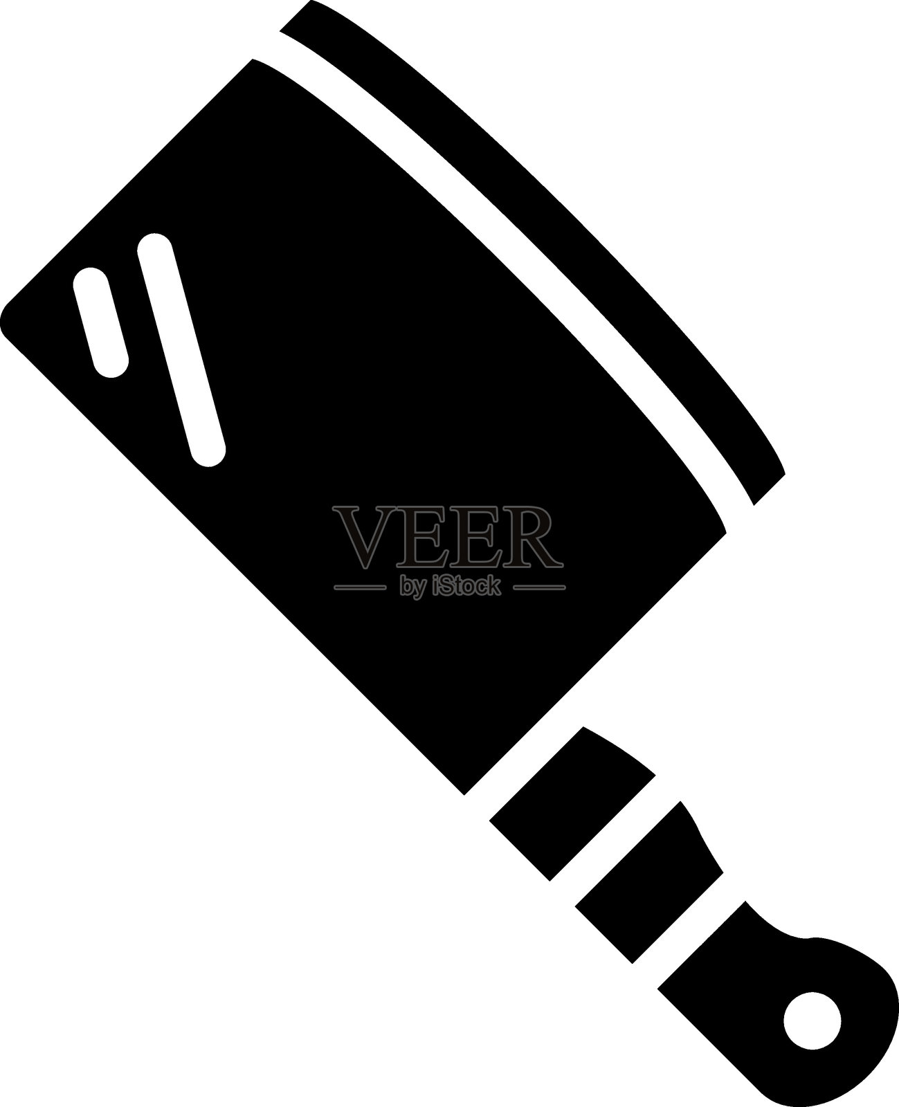 电动屠夫刀图标风格插画图片素材