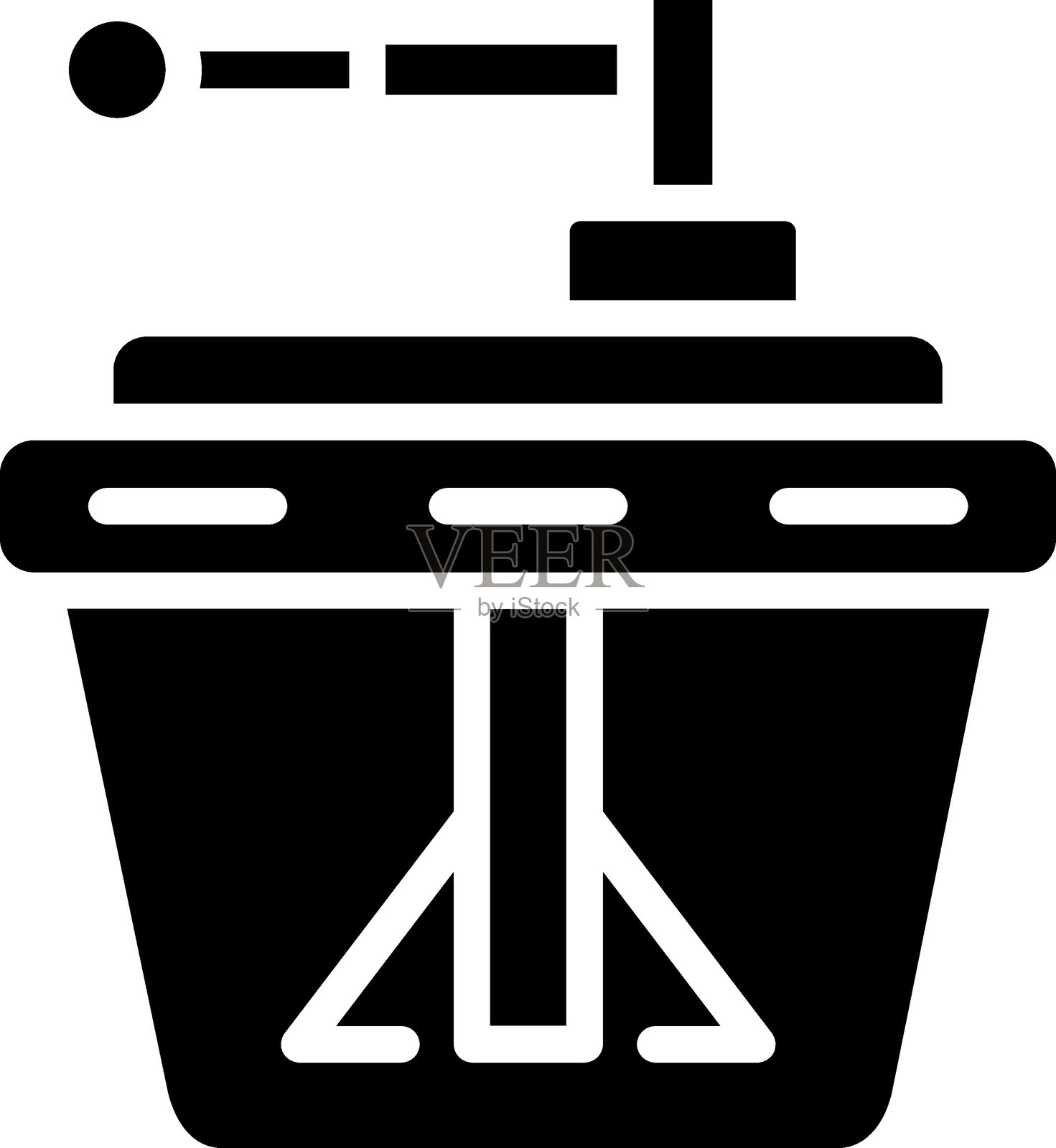 电动油桃切片器图标风格插画图片素材