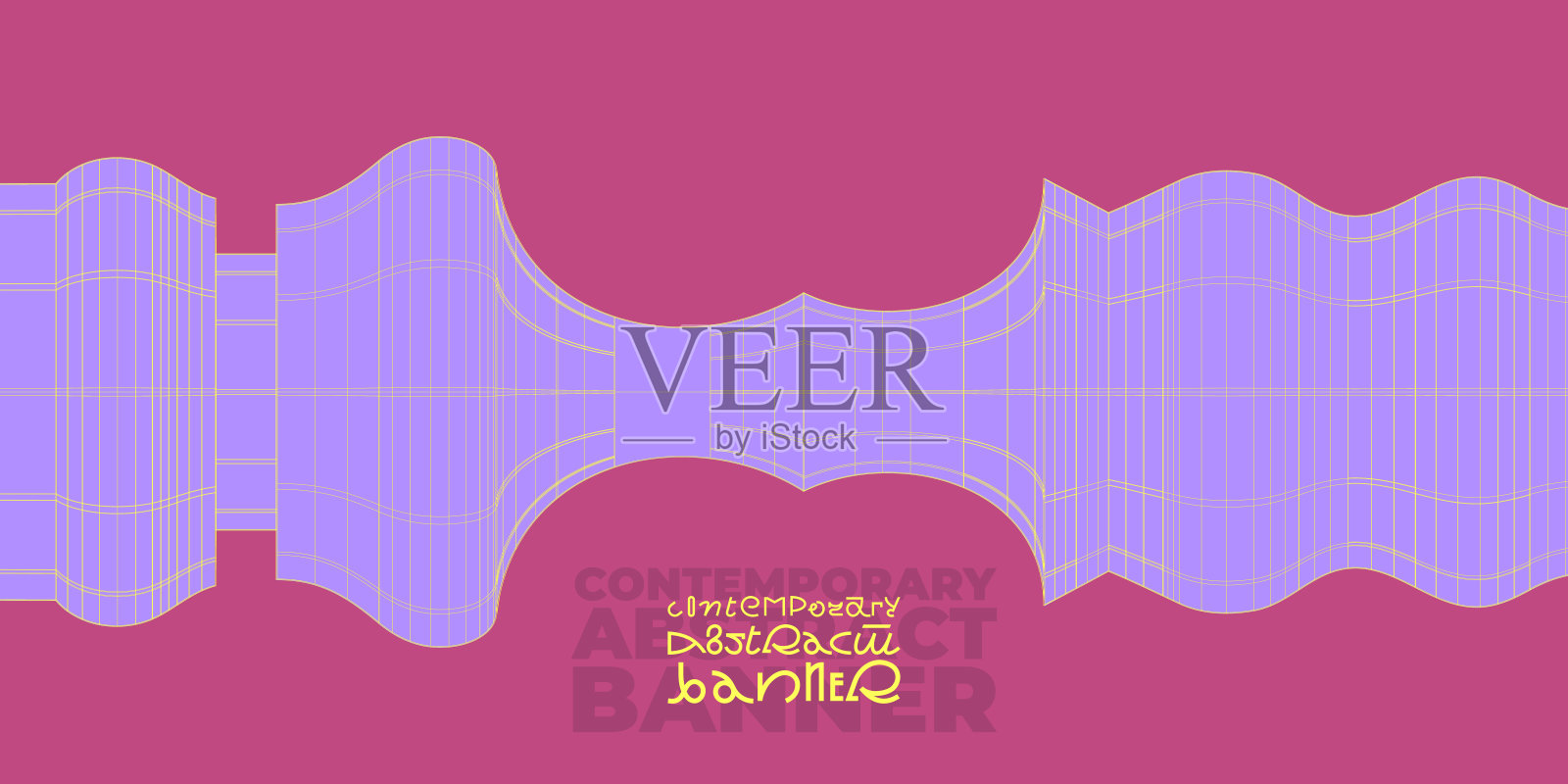 生动的横向抽象横幅。节奏感对称的旋转，带有工业粗犷风格的元素。适合节日或数字极简主义封面。现代印刷，具有引人注目的动感。插画图片素材