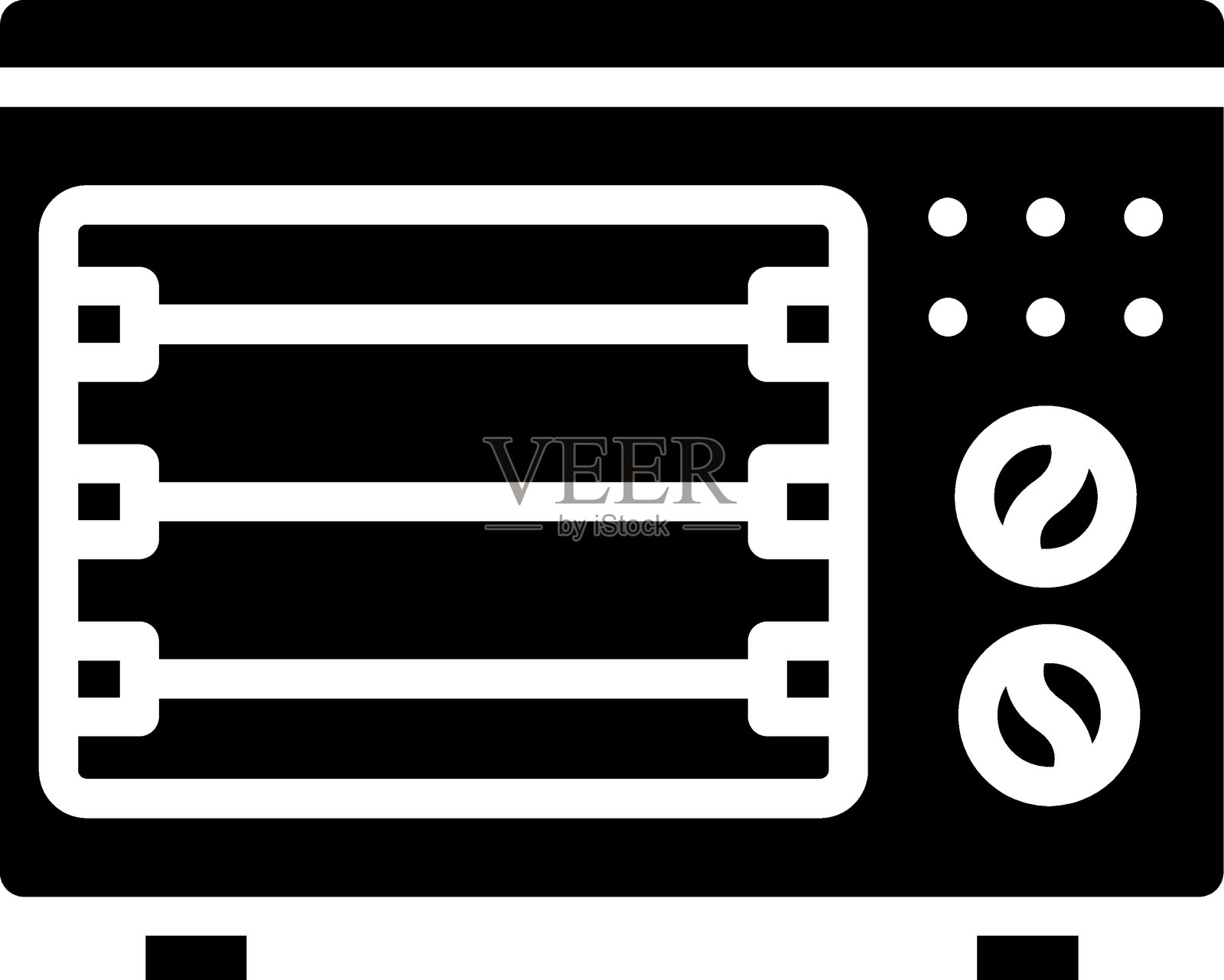 紧凑型烤箱图标风格插画图片素材
