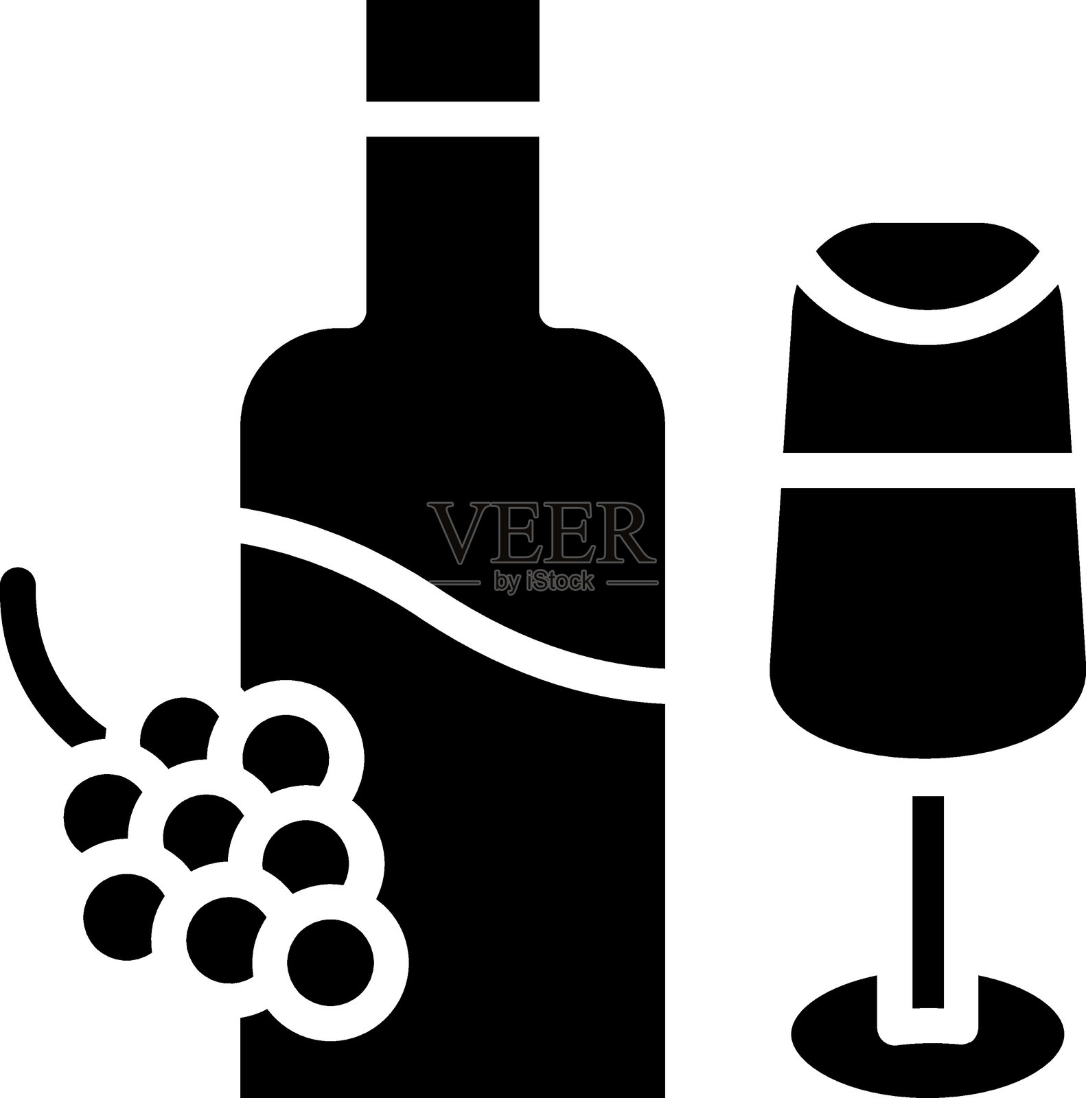 葡萄酒保存器图标风格插画图片素材