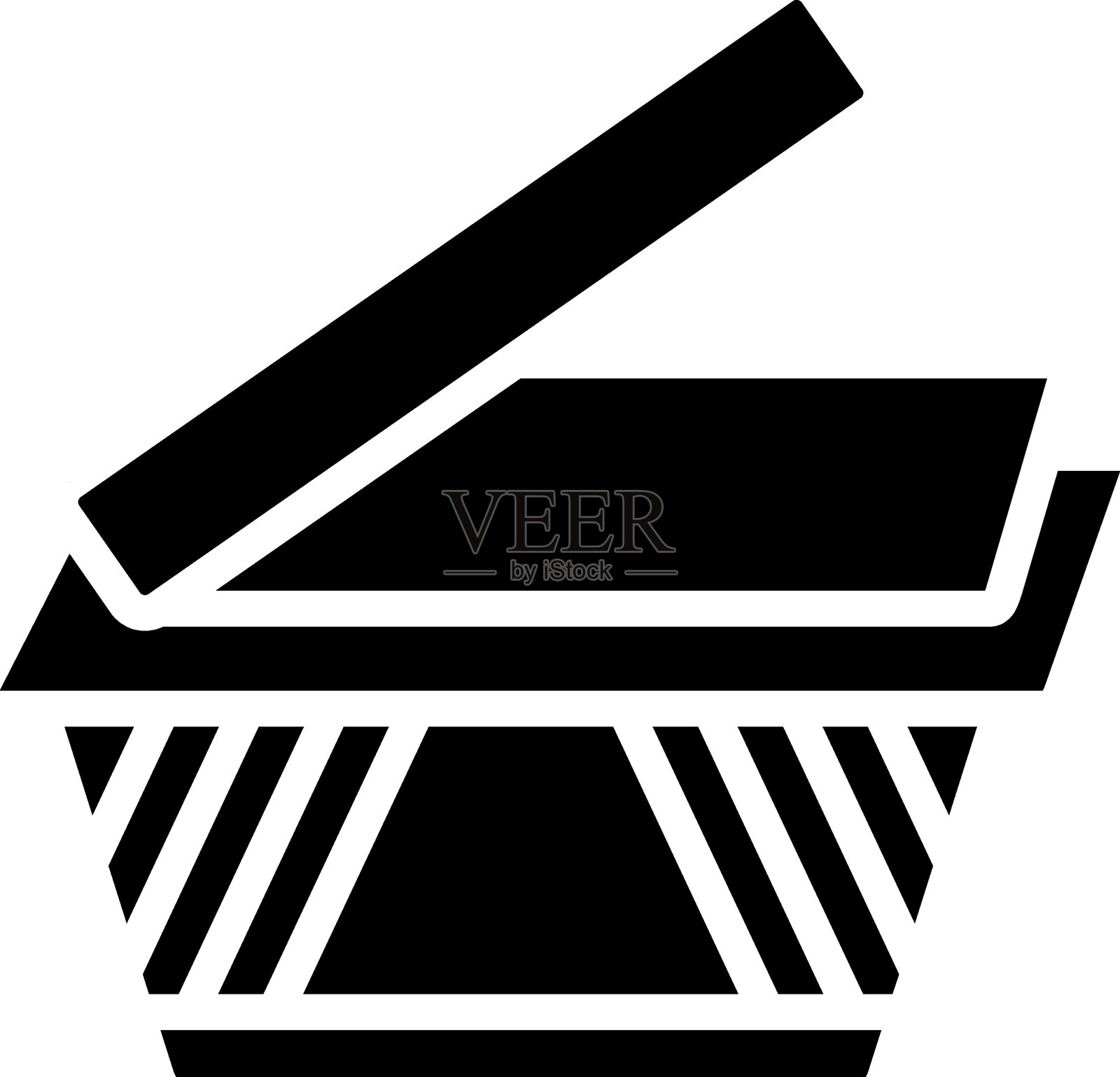 食品切割器图标风格插画图片素材