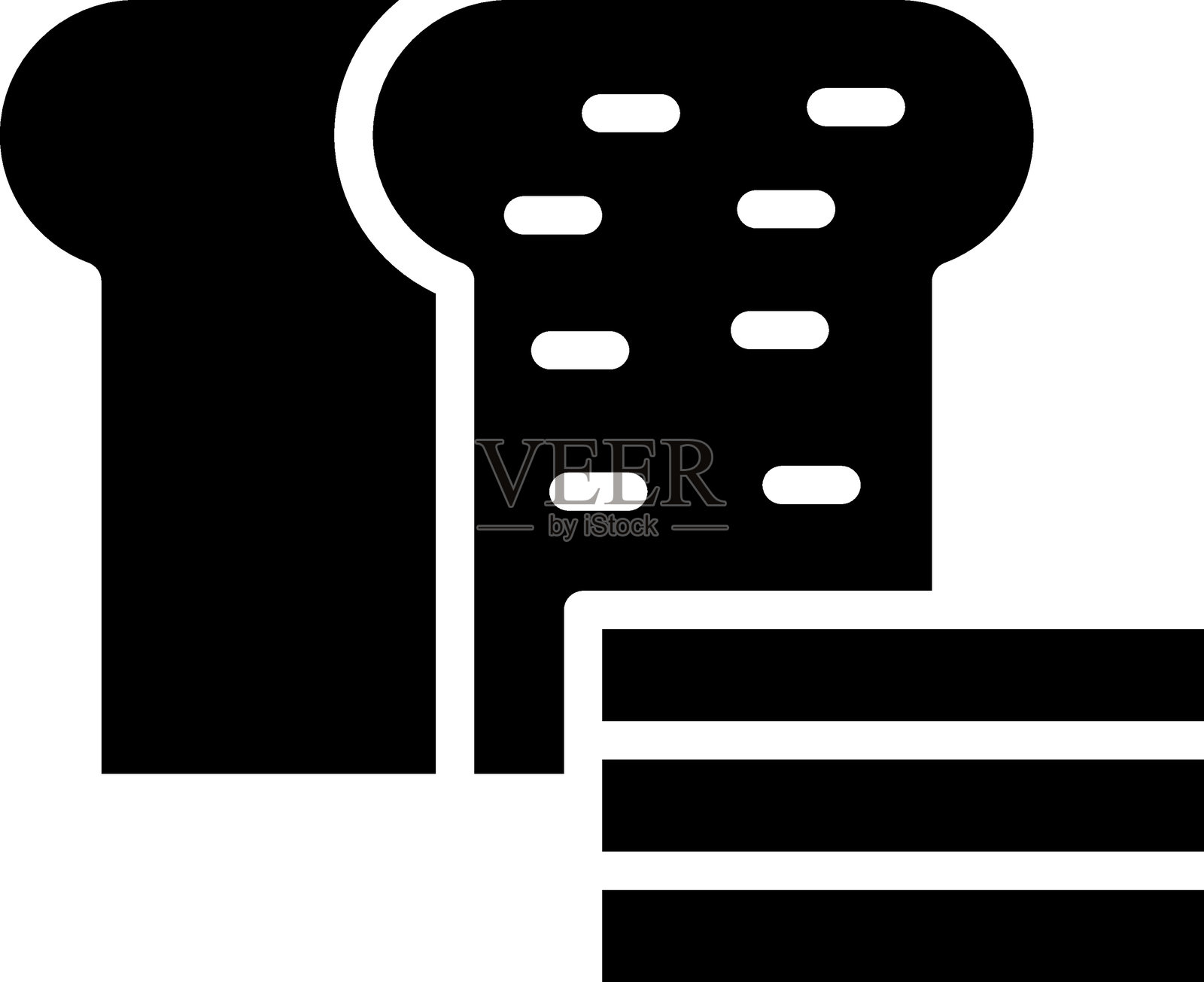 电动面包切片机图标风格插画图片素材