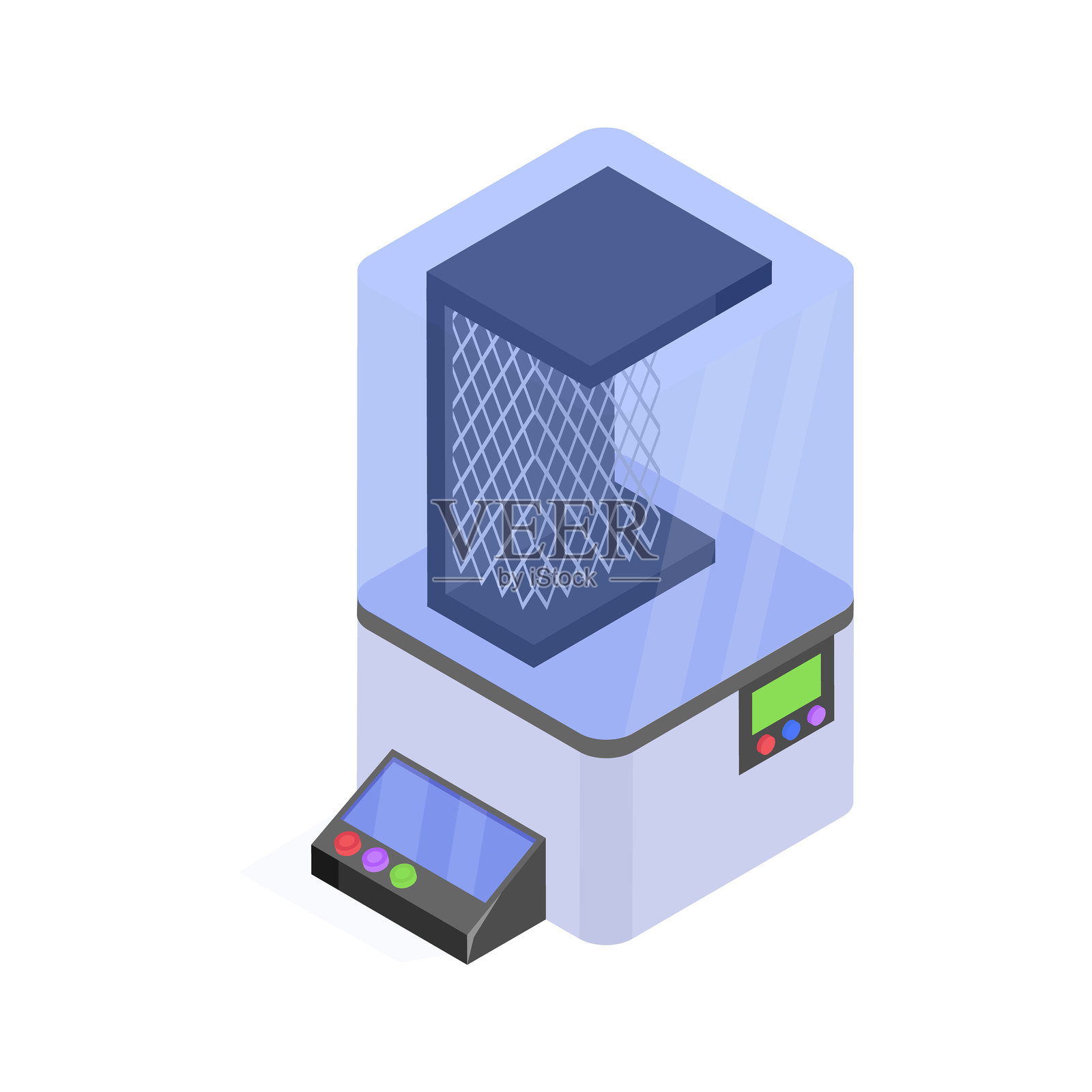 工业打印机插画图片素材