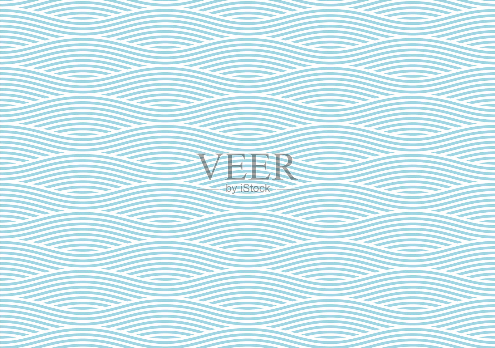 无缝波浪图案插画图片素材