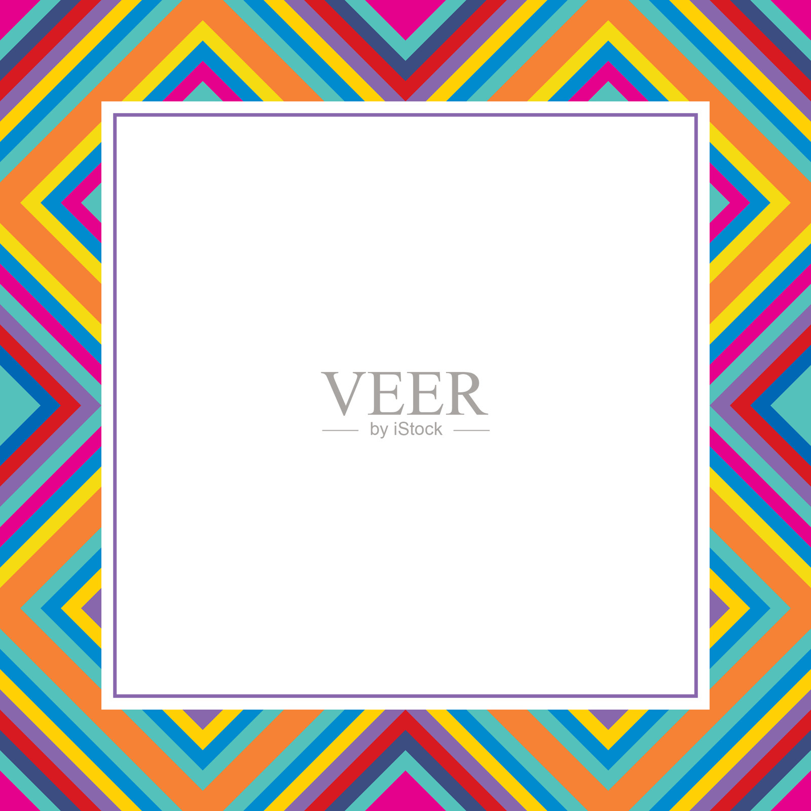 彩色马赛克矢量万花筒框架插画图片素材