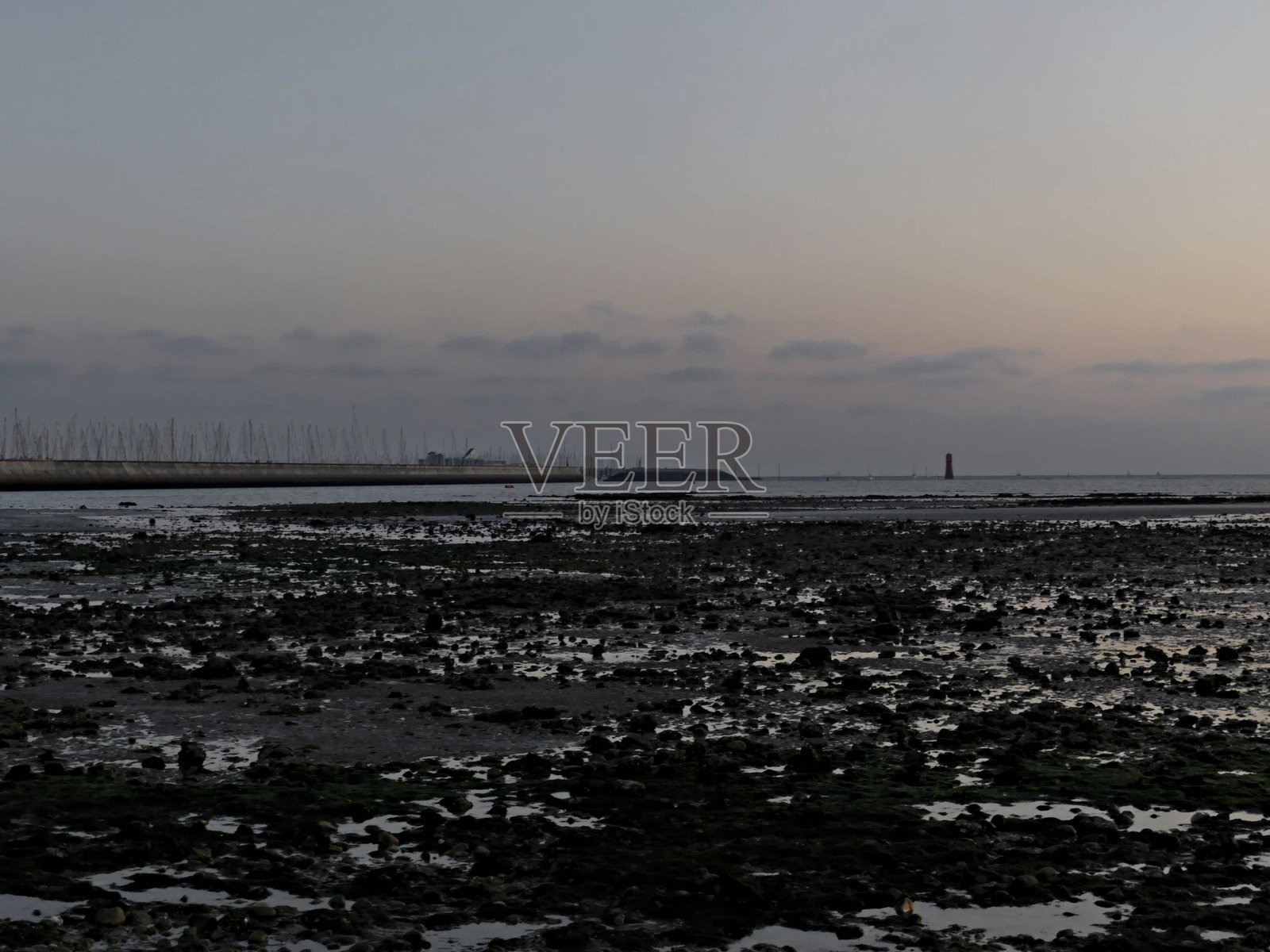 壮丽的日落 - 海滩景色照片摄影图片