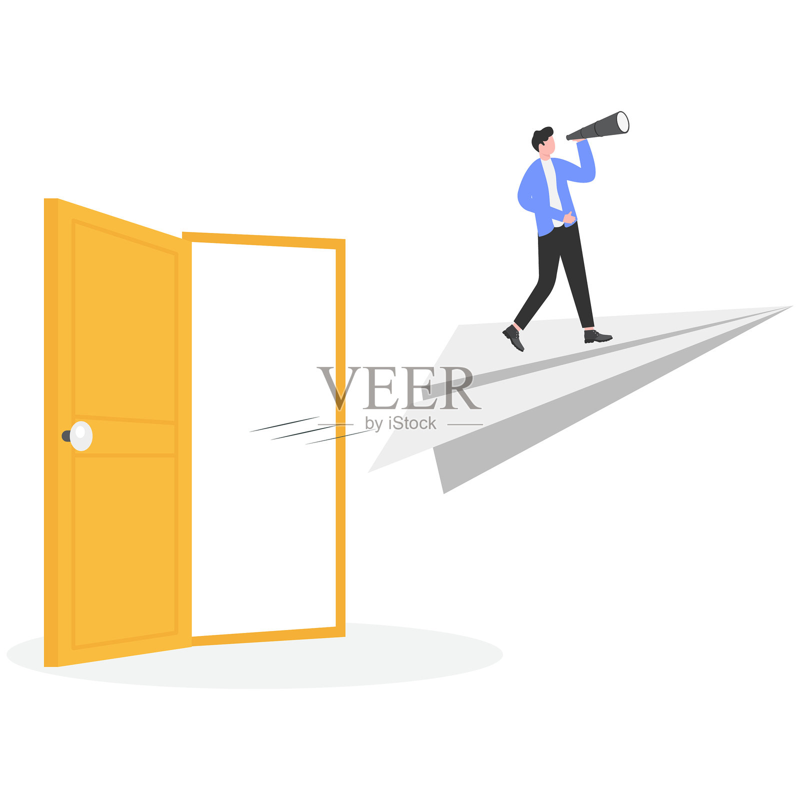 创新思维和想法，商业解决方案的新思路，启动新项目以实现目标或促进业务增长。插画图片素材