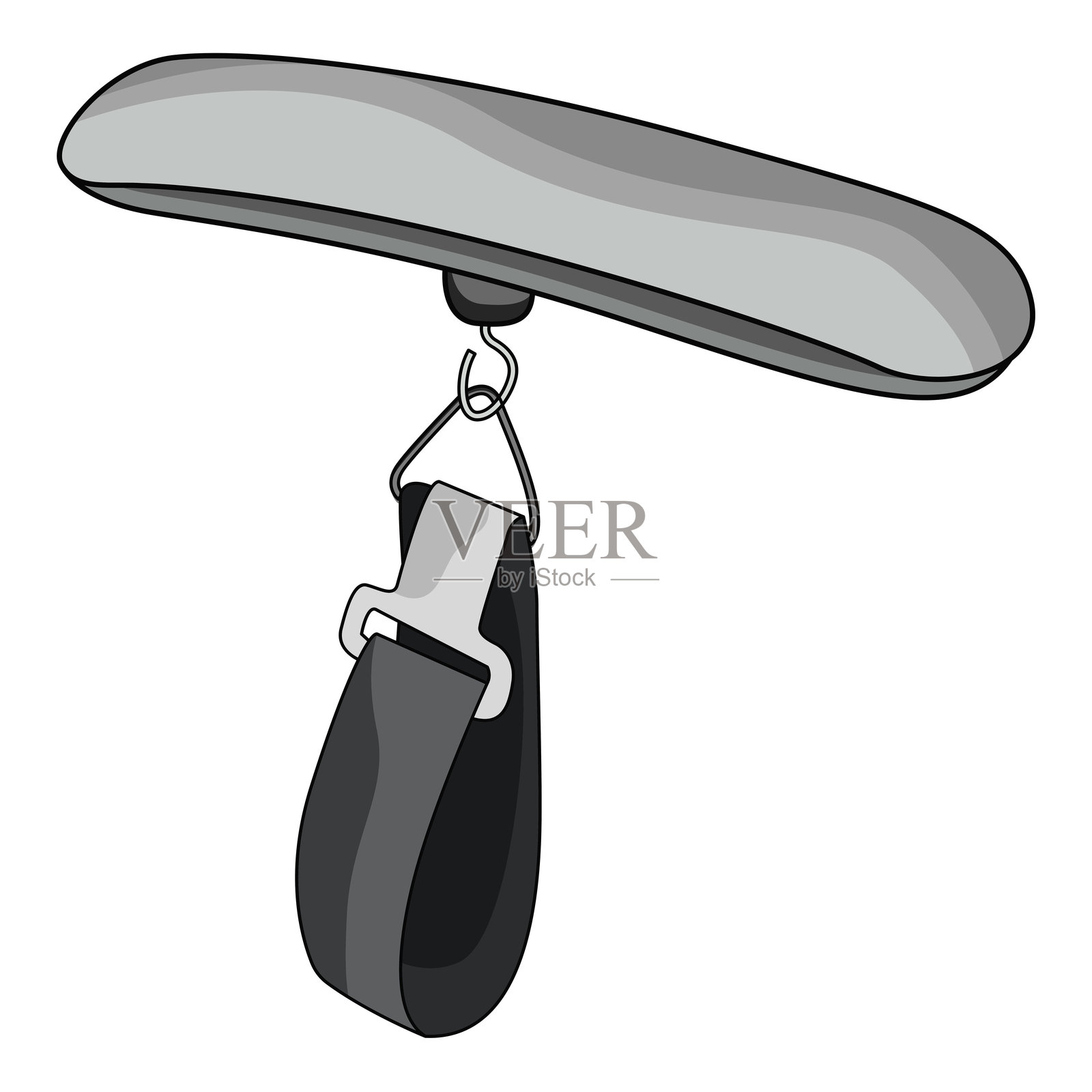 电子行李秤插画图片素材