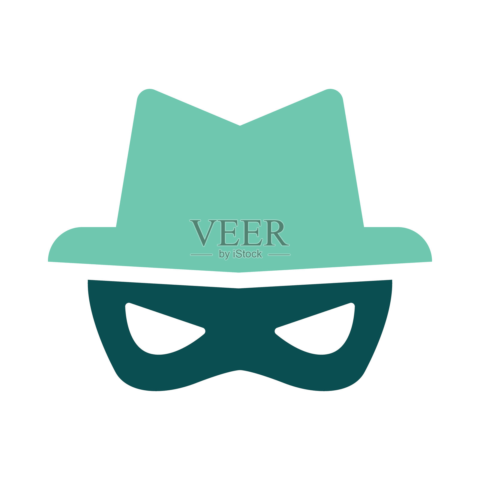 匿名 - 代表隐私和隐蔽的面具插画图片素材