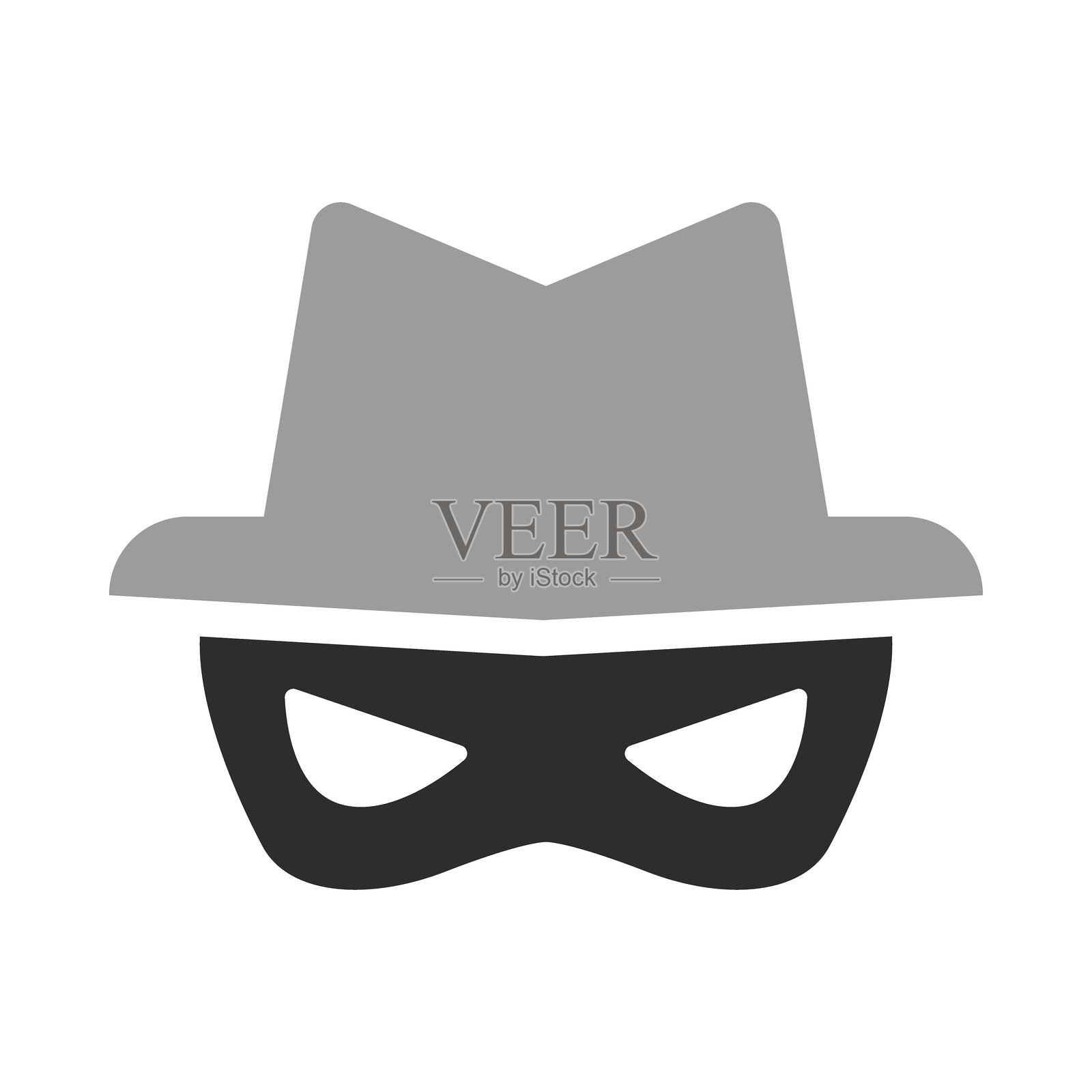 匿名 - 代表隐私和隐蔽的面具插画图片素材