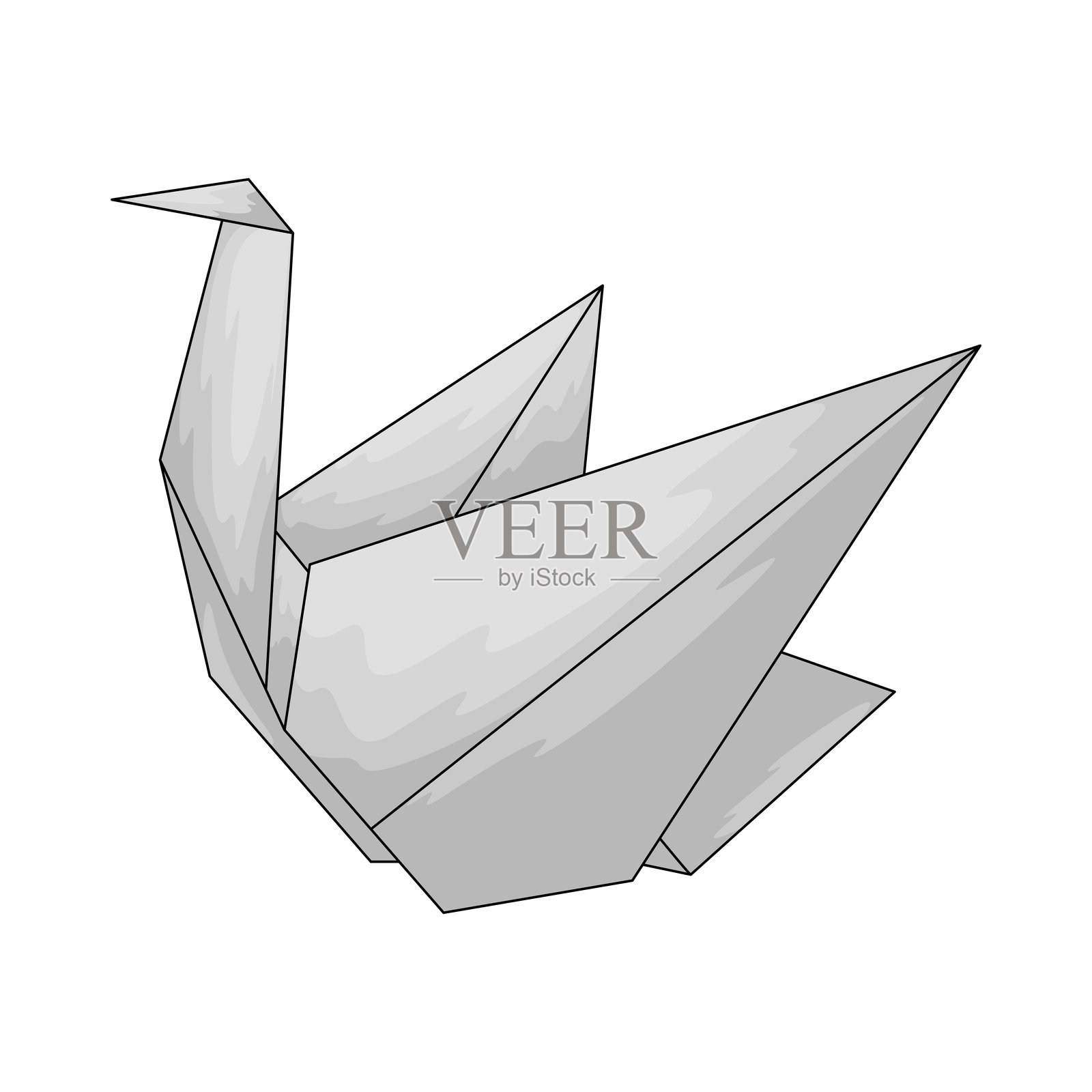 折纸鹤插画图片素材