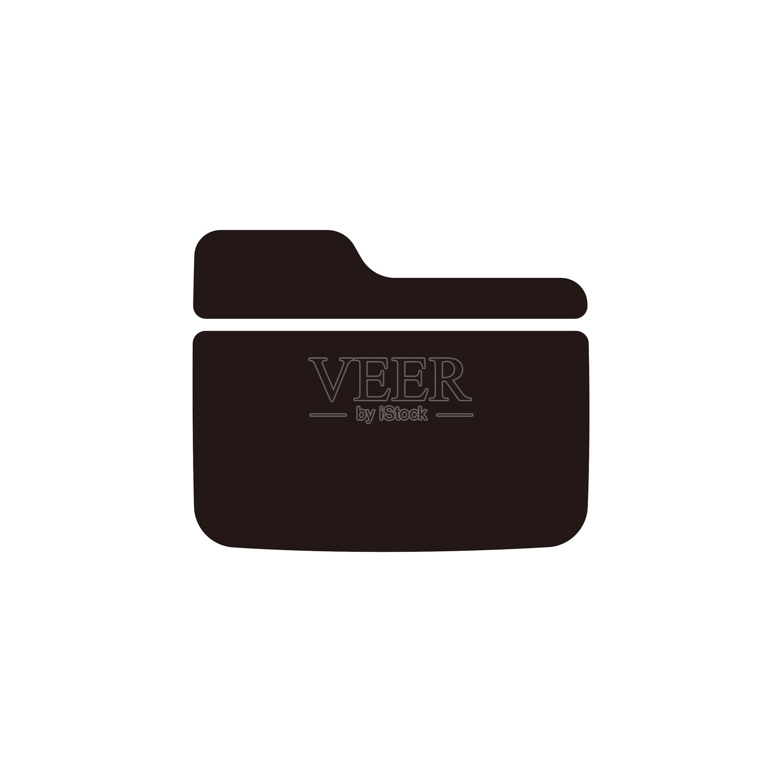 文件图标。扁平轮廓版本。插画图片素材