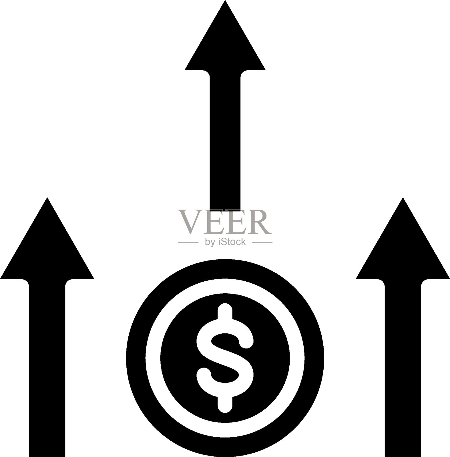 净利润率图标的矢量设计风格插画图片素材