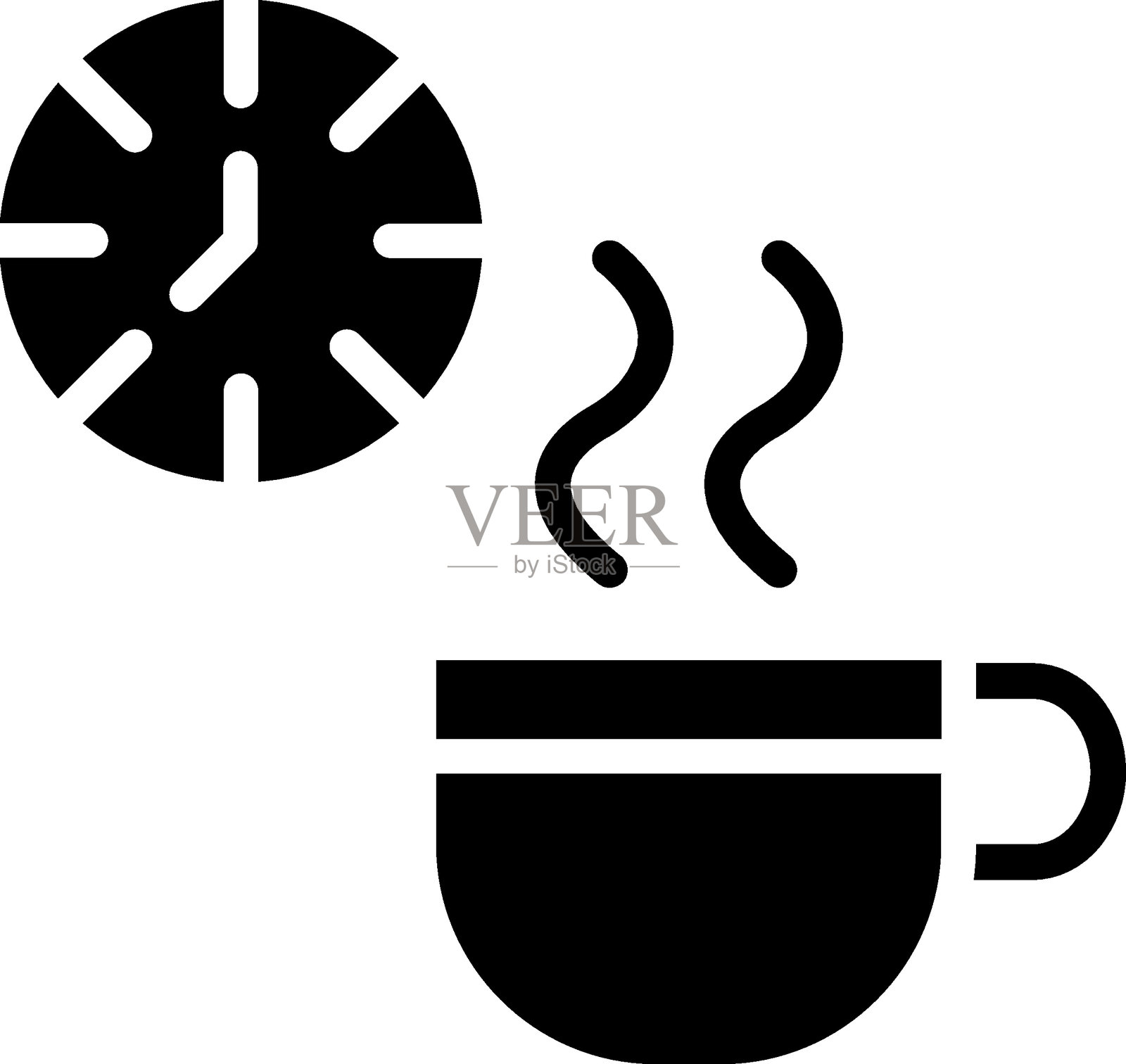 矢量设计休息时间图标风格插画图片素材