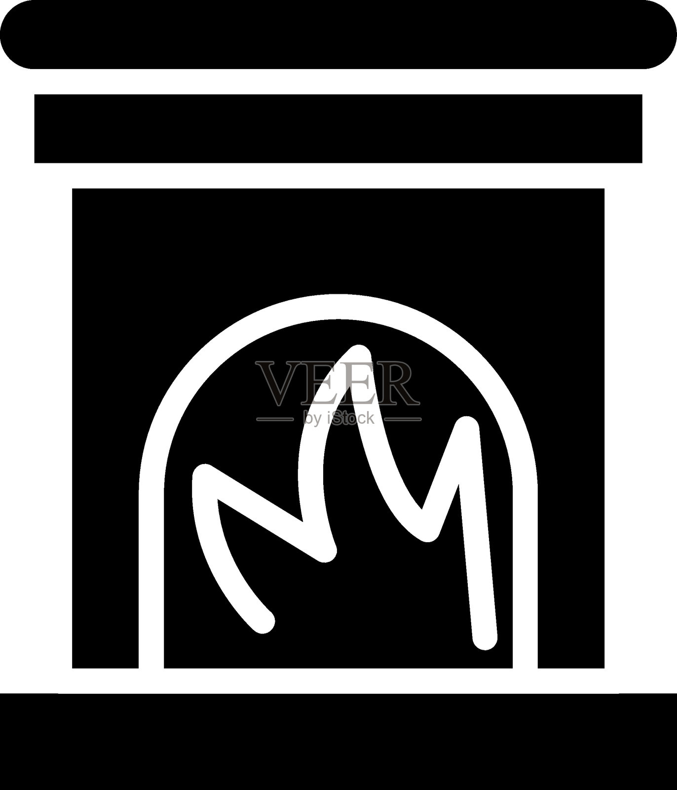 风味炉图标的矢量设计风格插画图片素材