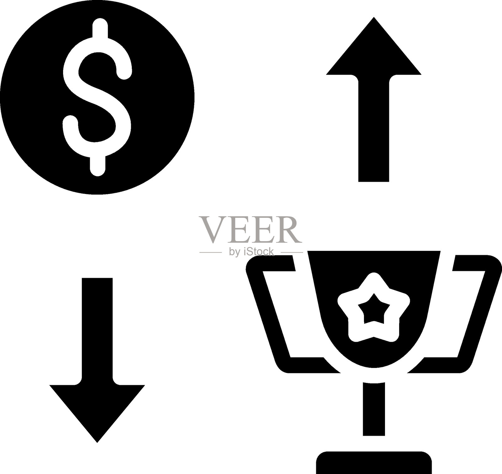矢量设计贸易胜利图标风格插画图片素材