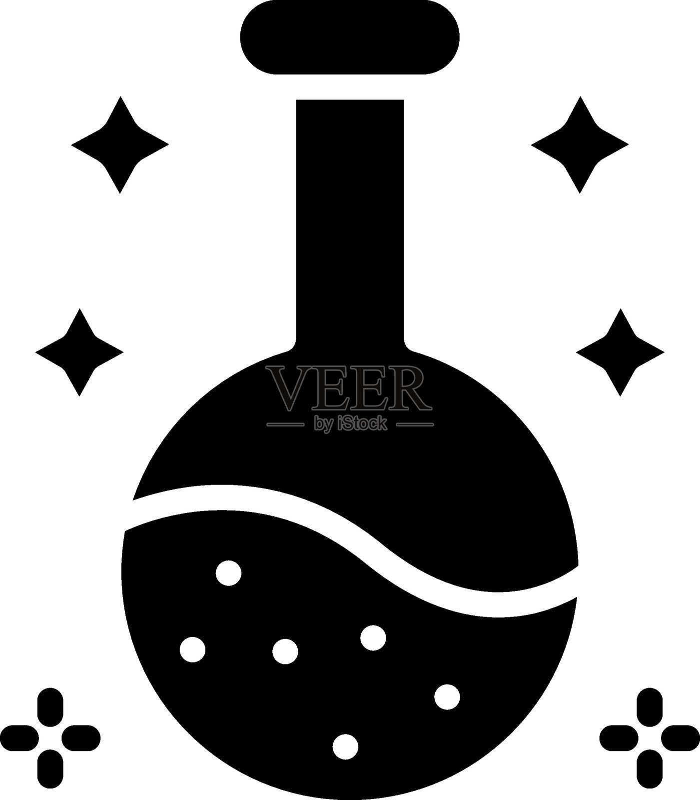 闪耀催化剂图标风格的矢量设计插画图片素材