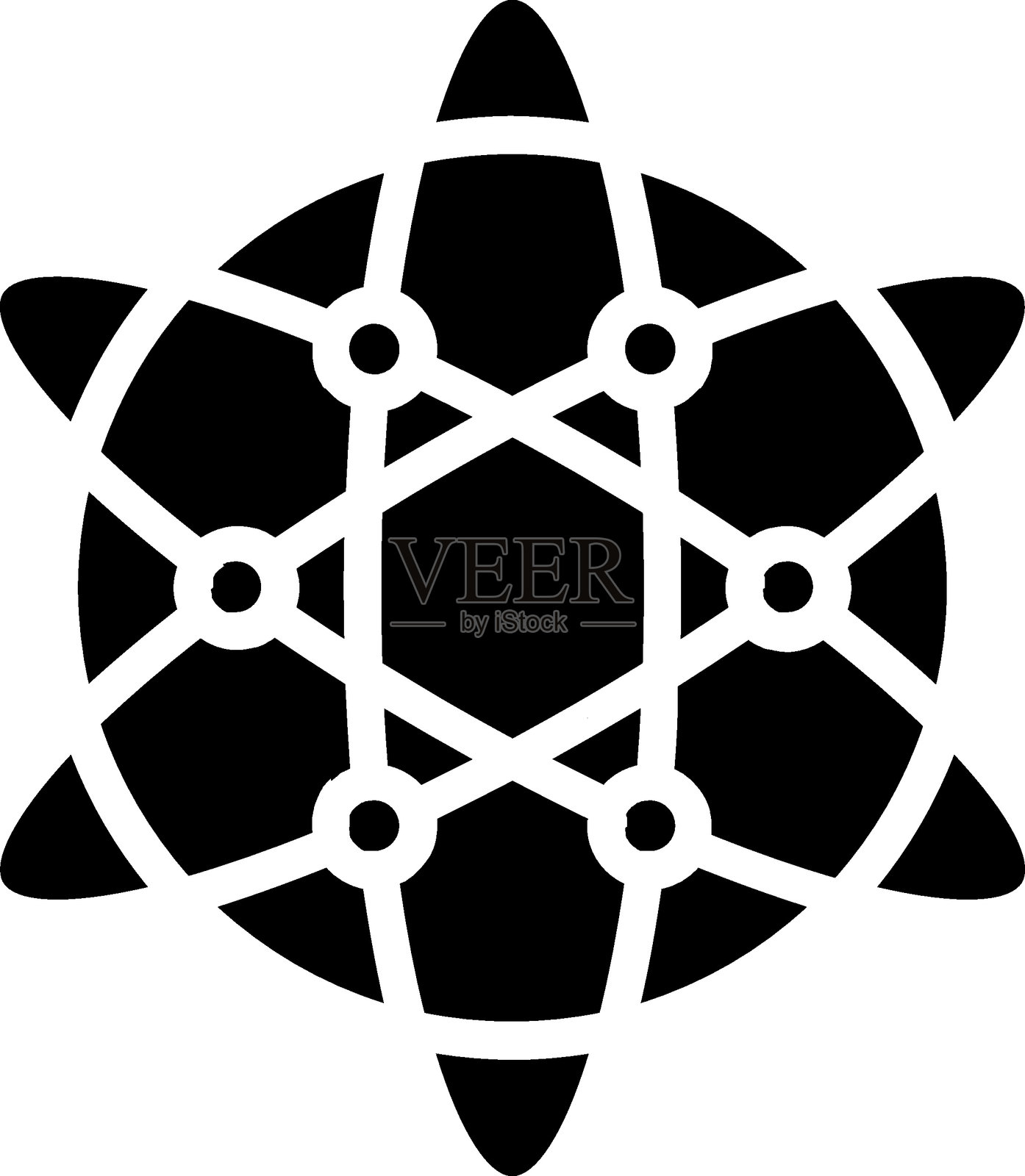 纳米技术图标风格的矢量设计插画图片素材