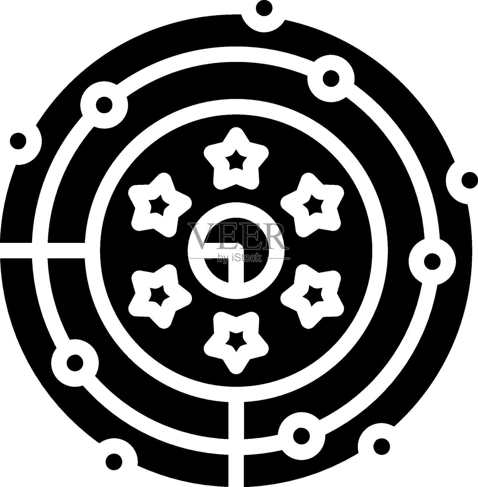 矢量设计创新雷达图标风格插画图片素材