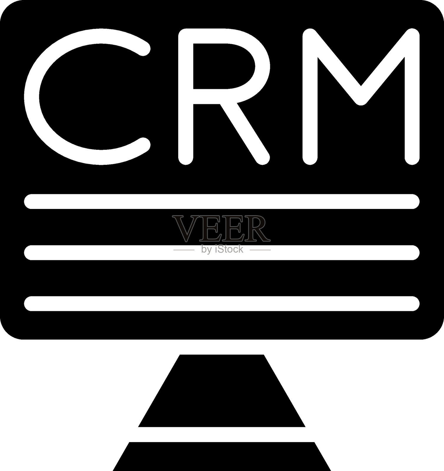 矢量设计的客户关系管理图标风格插画图片素材