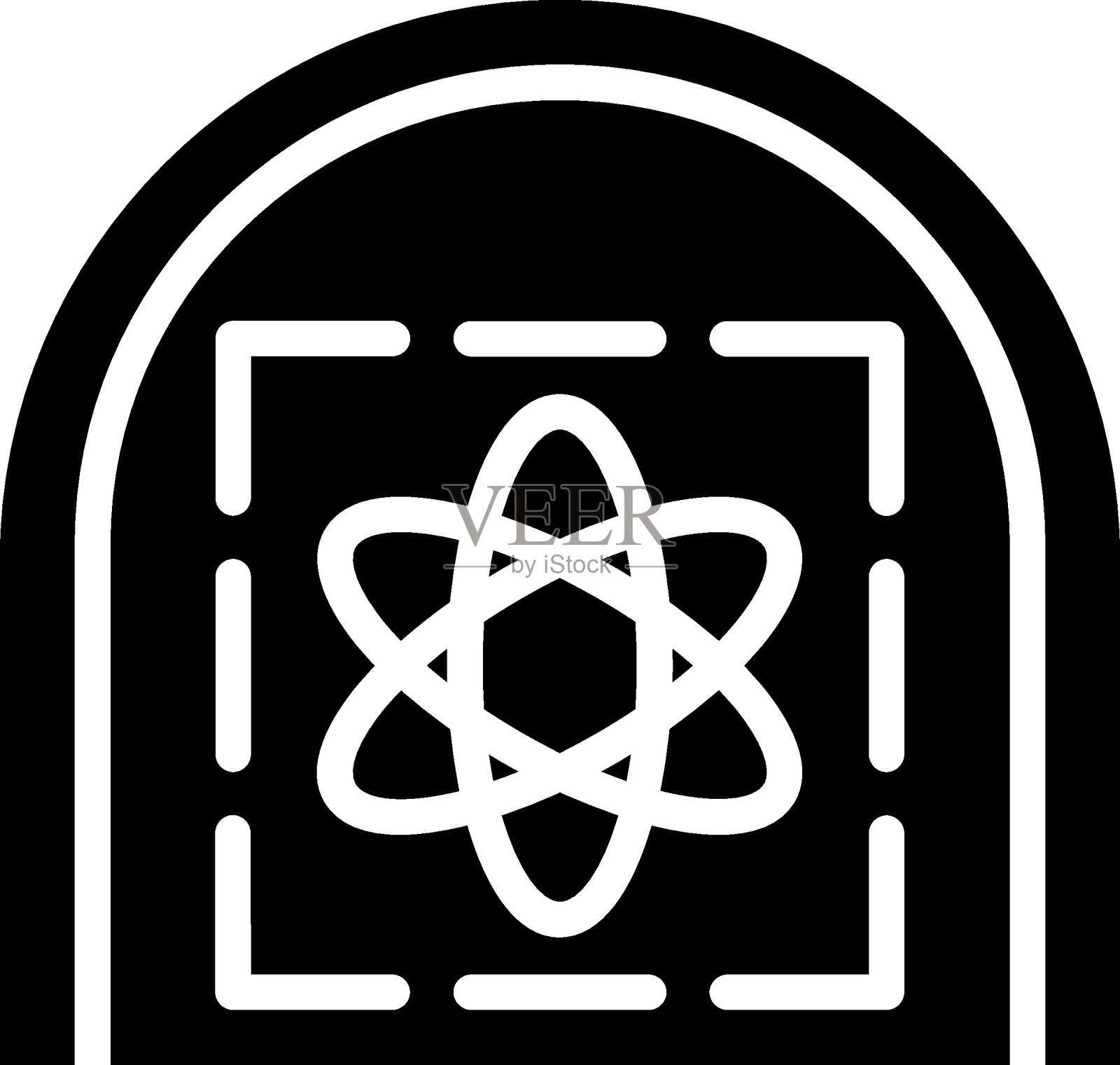 量子隧穿图标风格的矢量设计插画图片素材