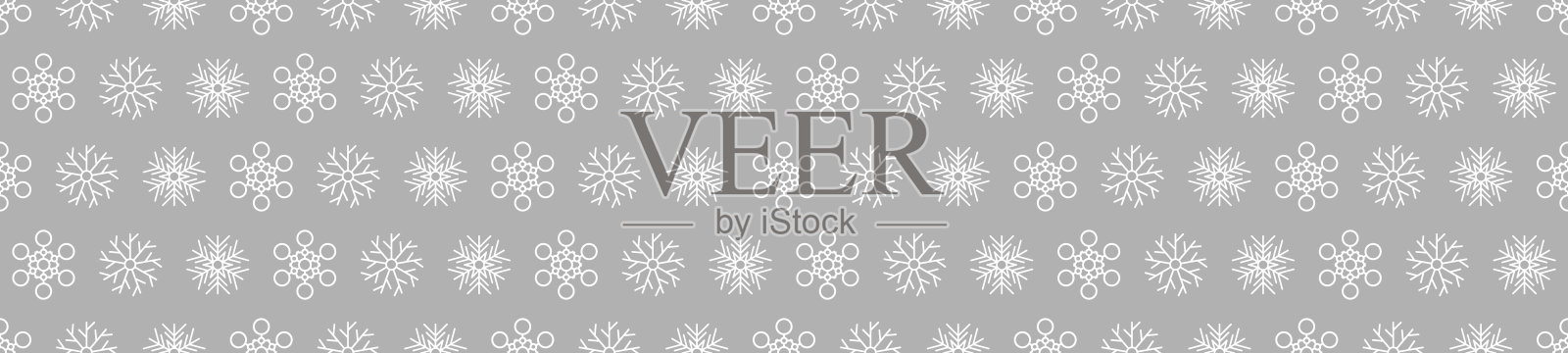 冬季无缝雪花图案插画图片素材