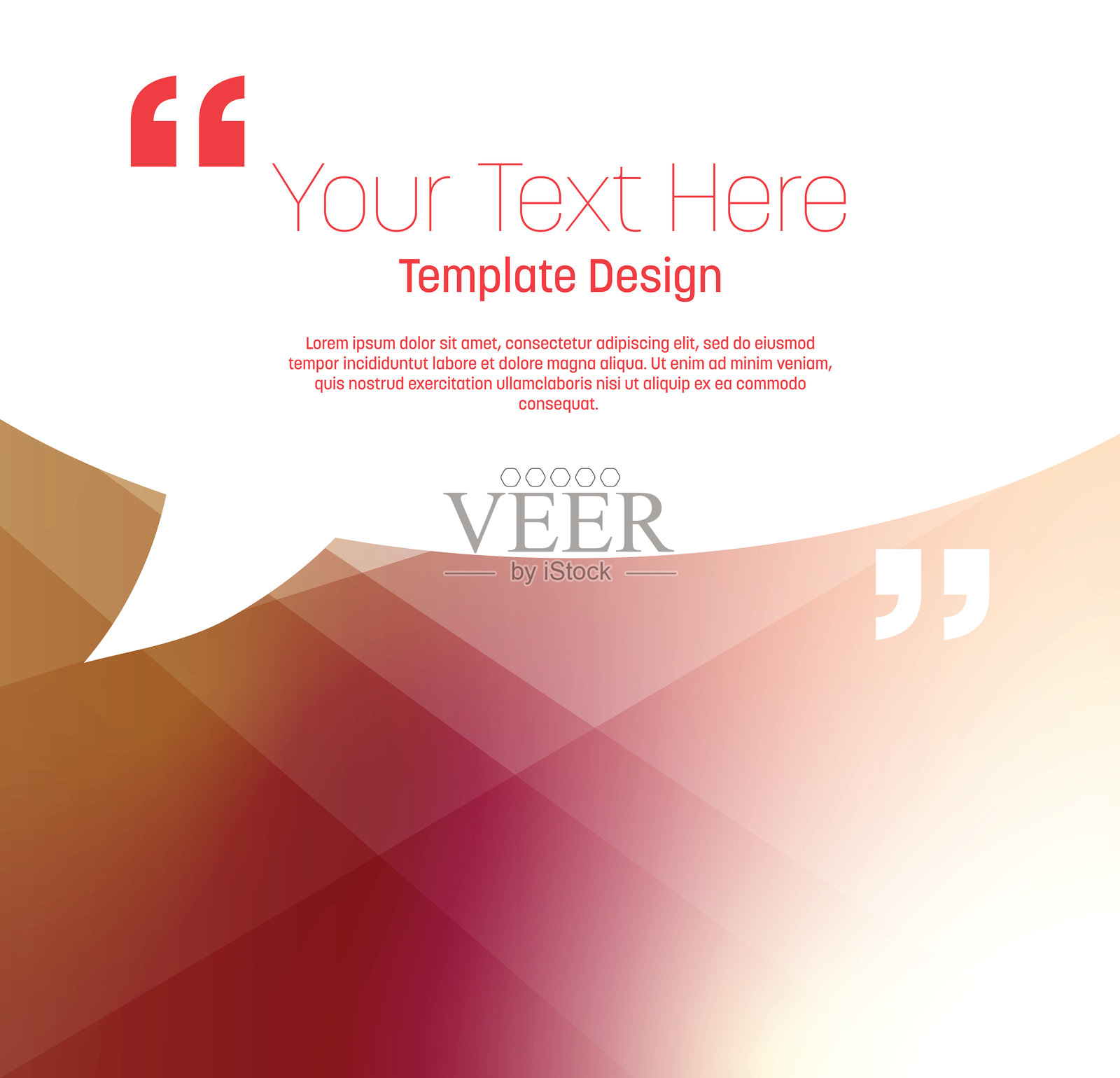 带引号的对话气泡与抽象背景。海报插图插画图片素材