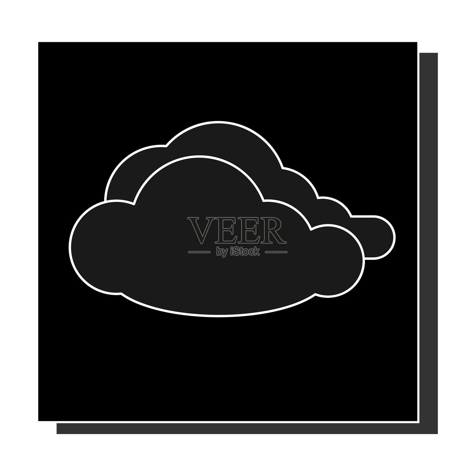 云朵矢量图标符号图形独立标志网页图标设计插画图片素材