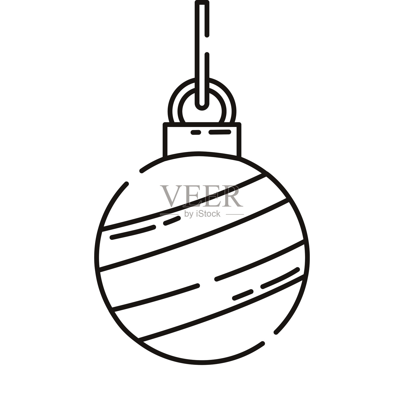 极简主义圣诞装饰品设计矢量图插画图片素材