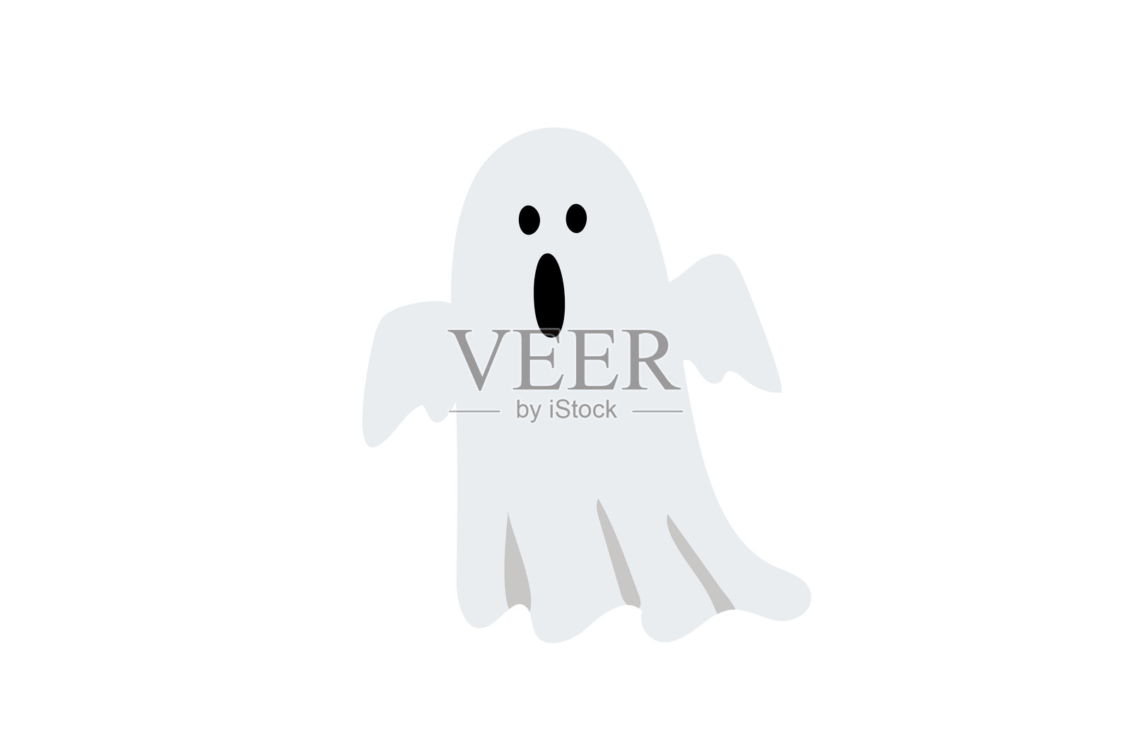 简单的幽灵剪贴画插画图片素材