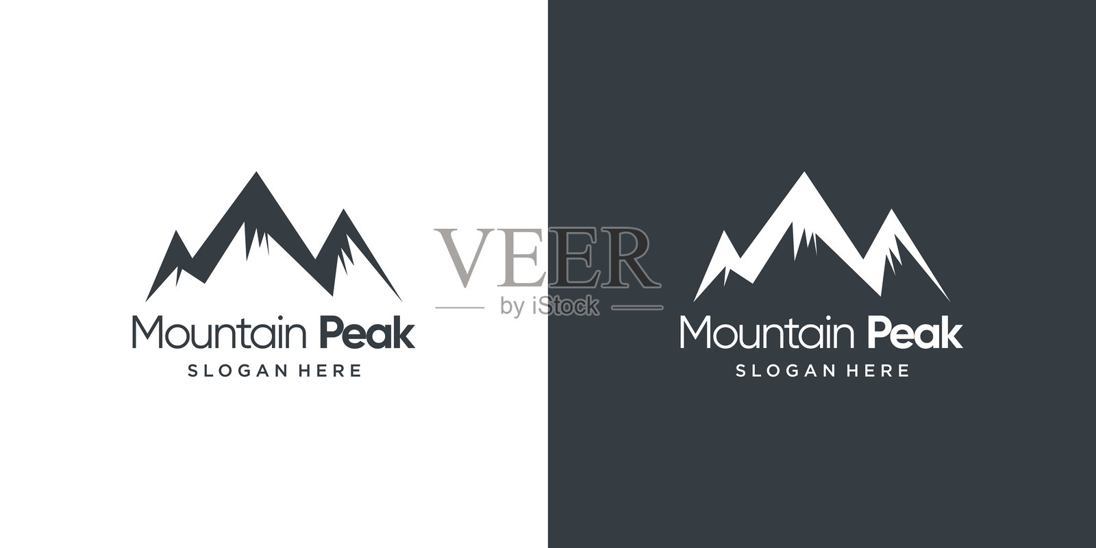 现代创意概念的山脉logo设计插画图片素材