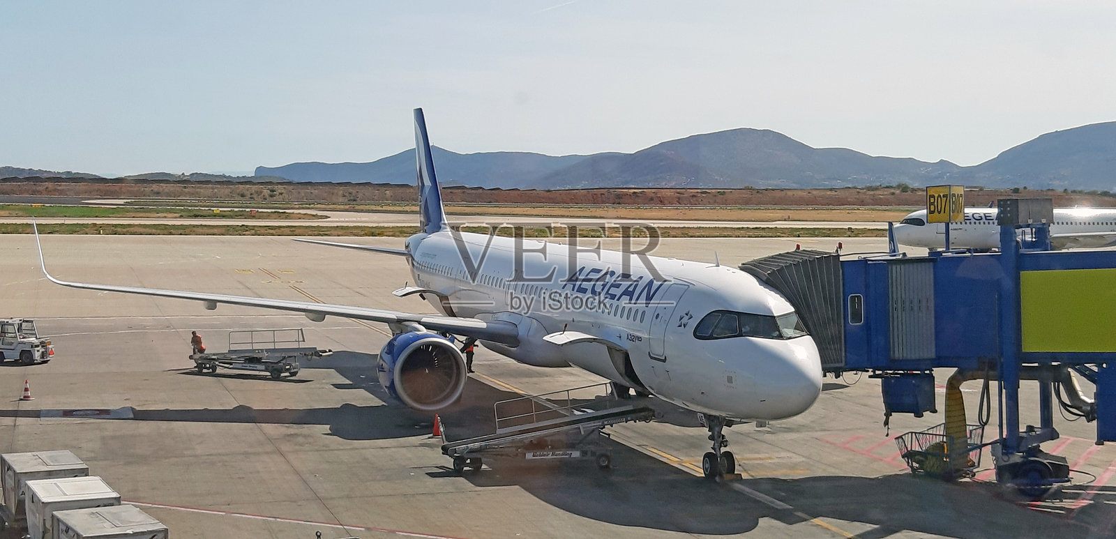 爱琴海航空，雅典国际机场，希腊，欧洲，旅游，旅行照片摄影图片