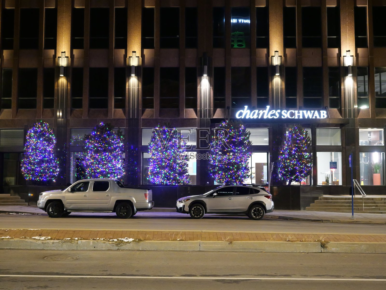 堪萨斯城乡村俱乐部广场的节日灯光照片摄影图片