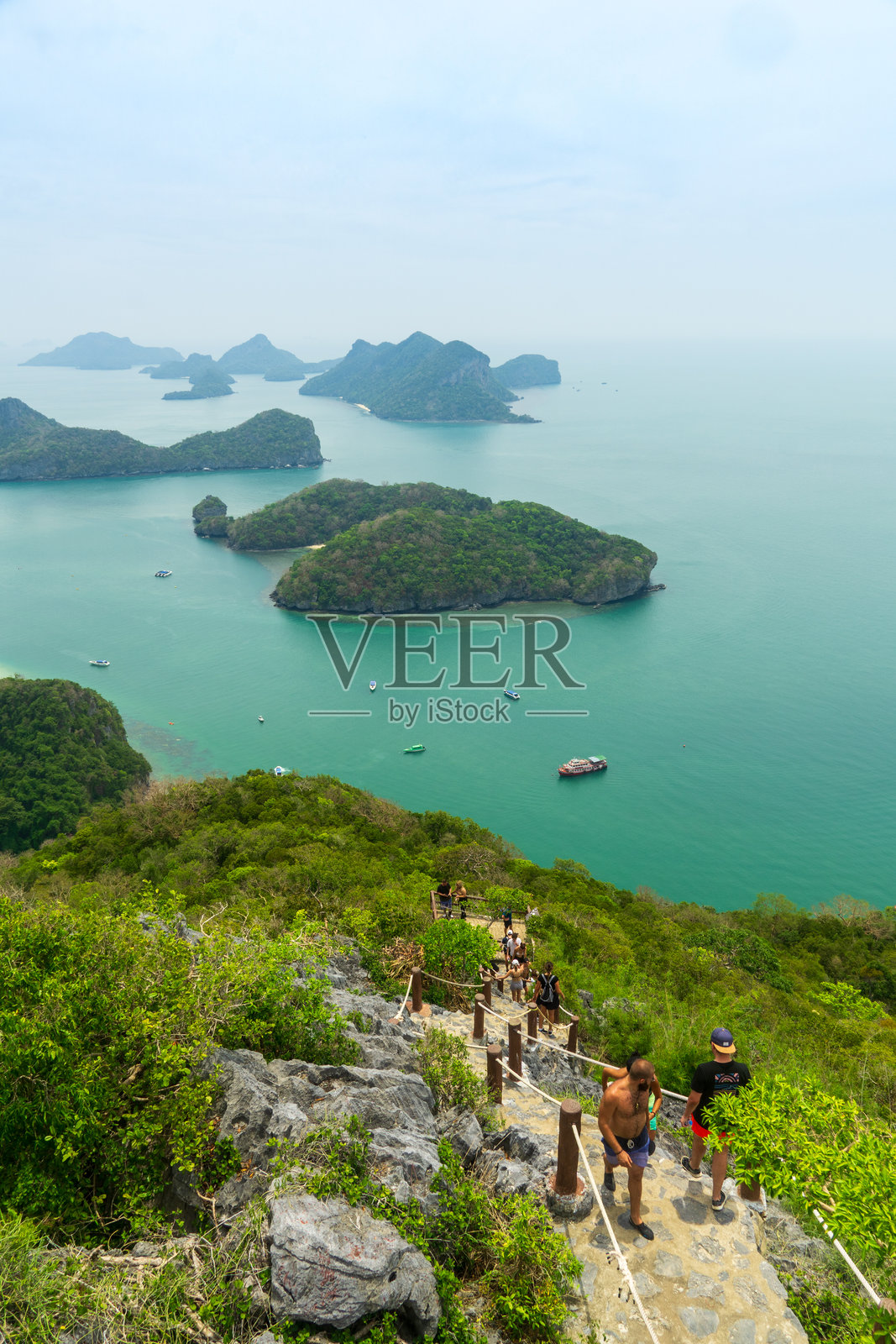 游客和穆克昂通群岛全景,国家公园,泰国照片摄影图片