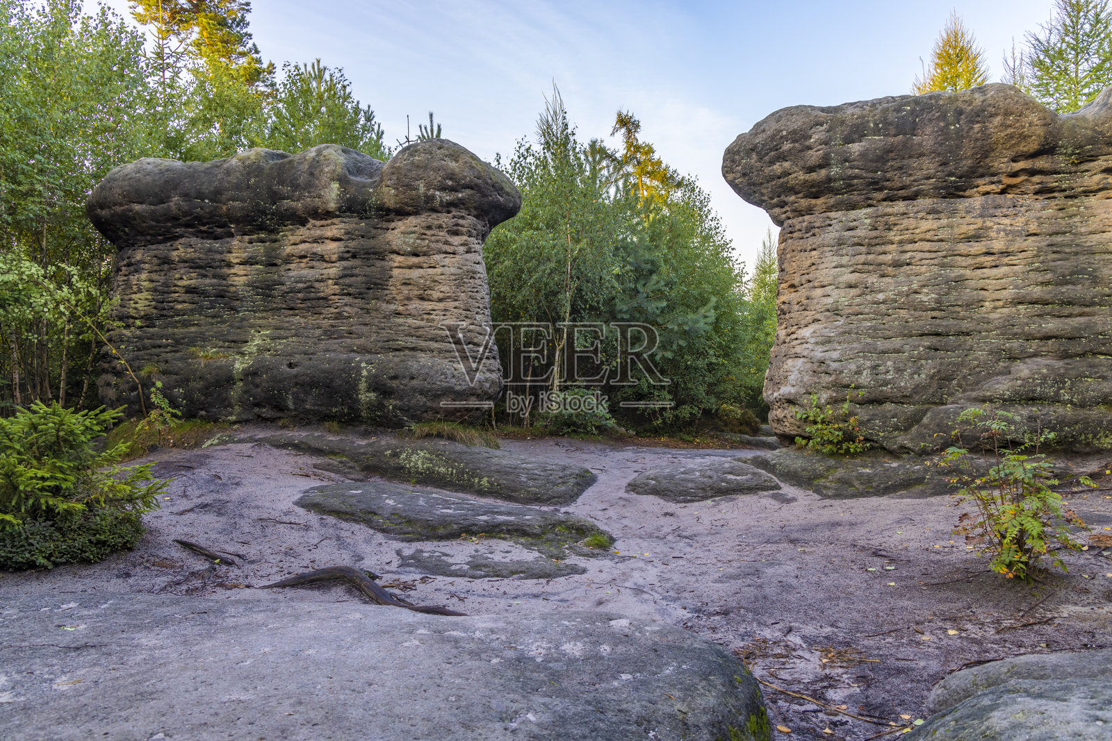 捷克共和国东波希米亚布罗乌莫夫斯凯斯滕自然保护区的风景照片摄影图片