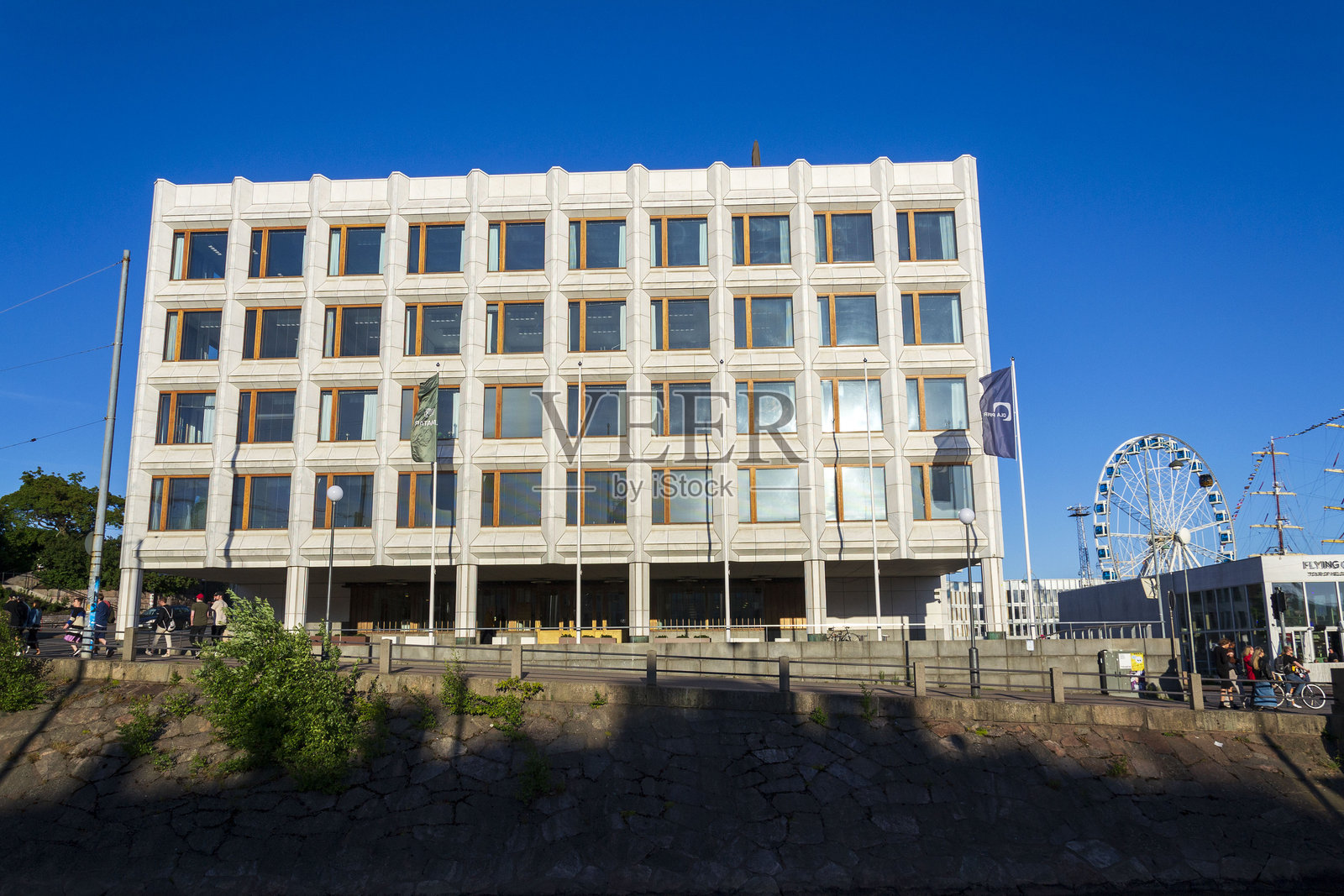 芬兰赫尔辛基的阿尔瓦·阿尔托设计的前斯托拉·恩索总部大楼，现为全球律师事务所DLA Piper的办公室。照片摄影图片