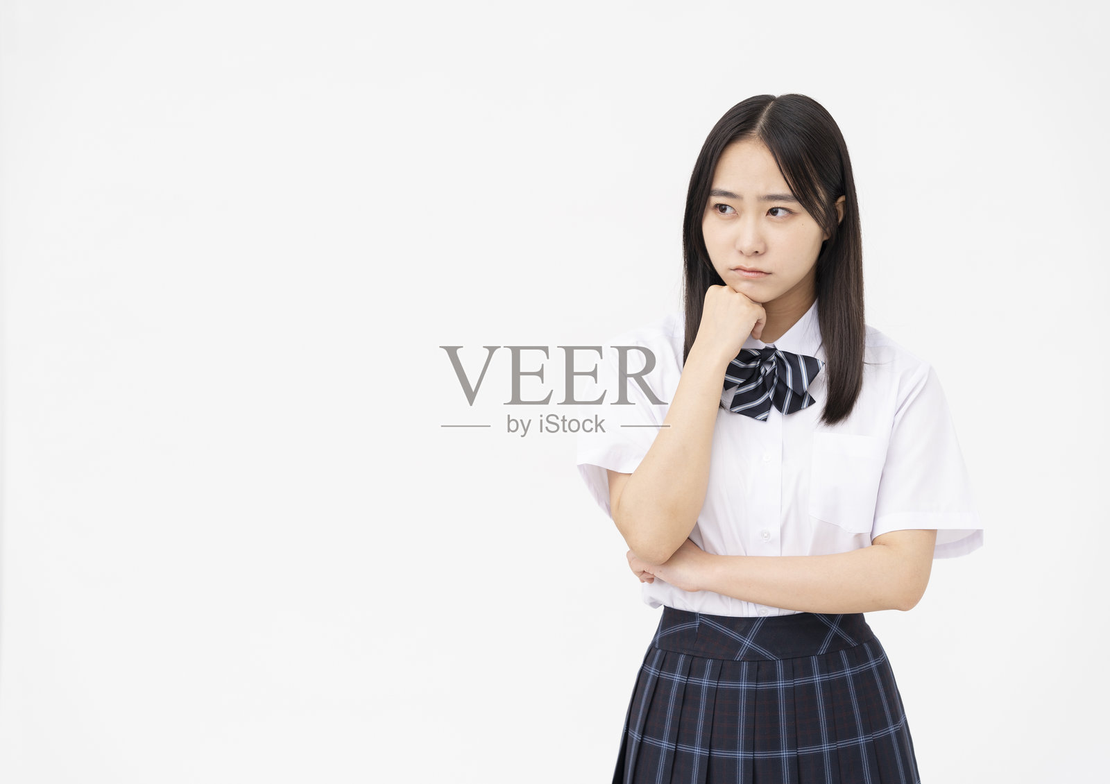 日本高中女生的肖像照片摄影图片