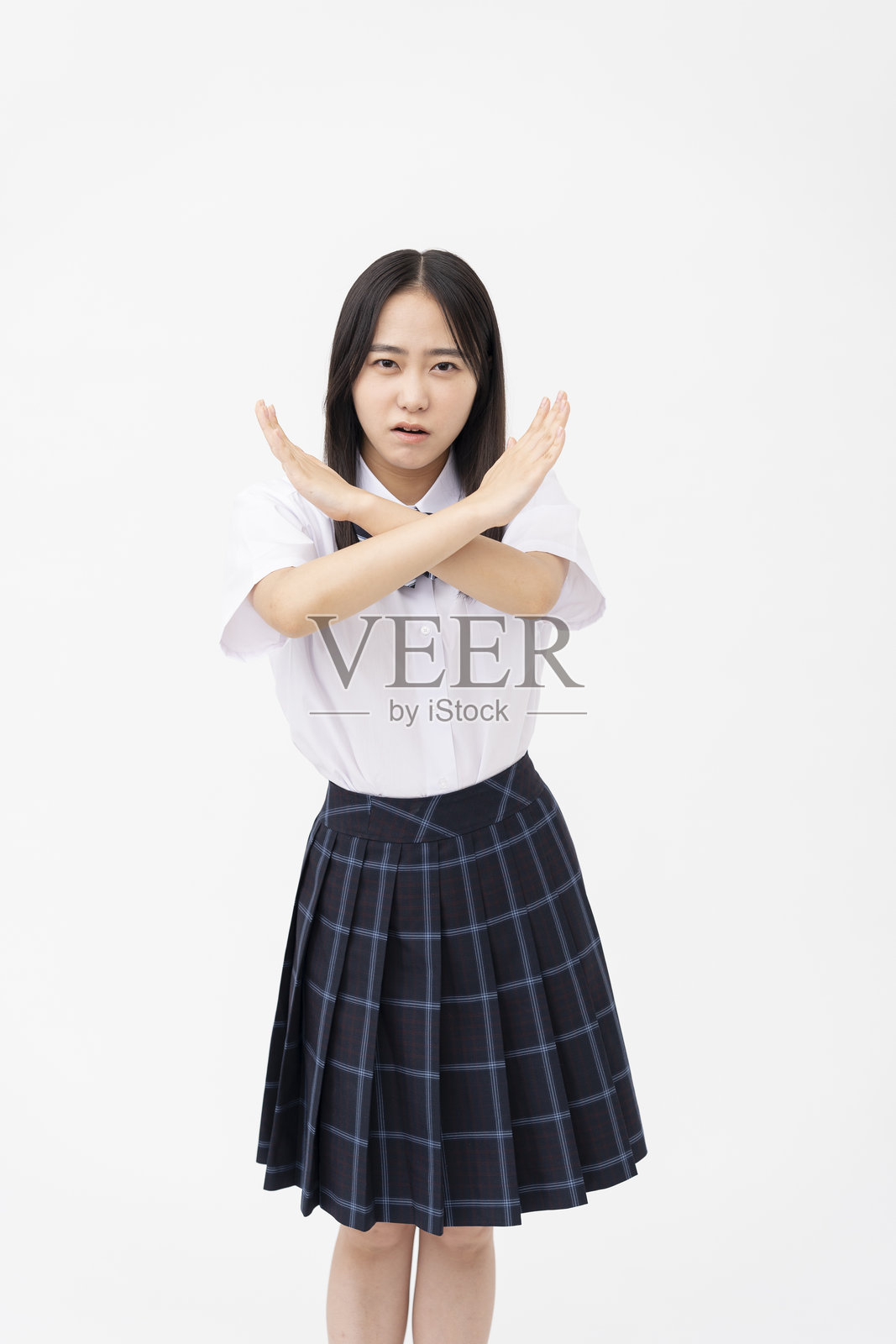 日本高中女生的肖像照片摄影图片