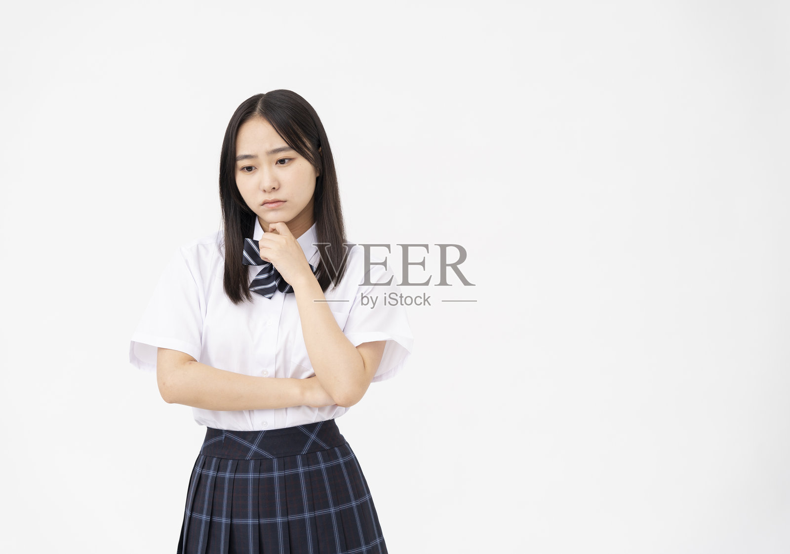 日本高中女生的肖像照片摄影图片