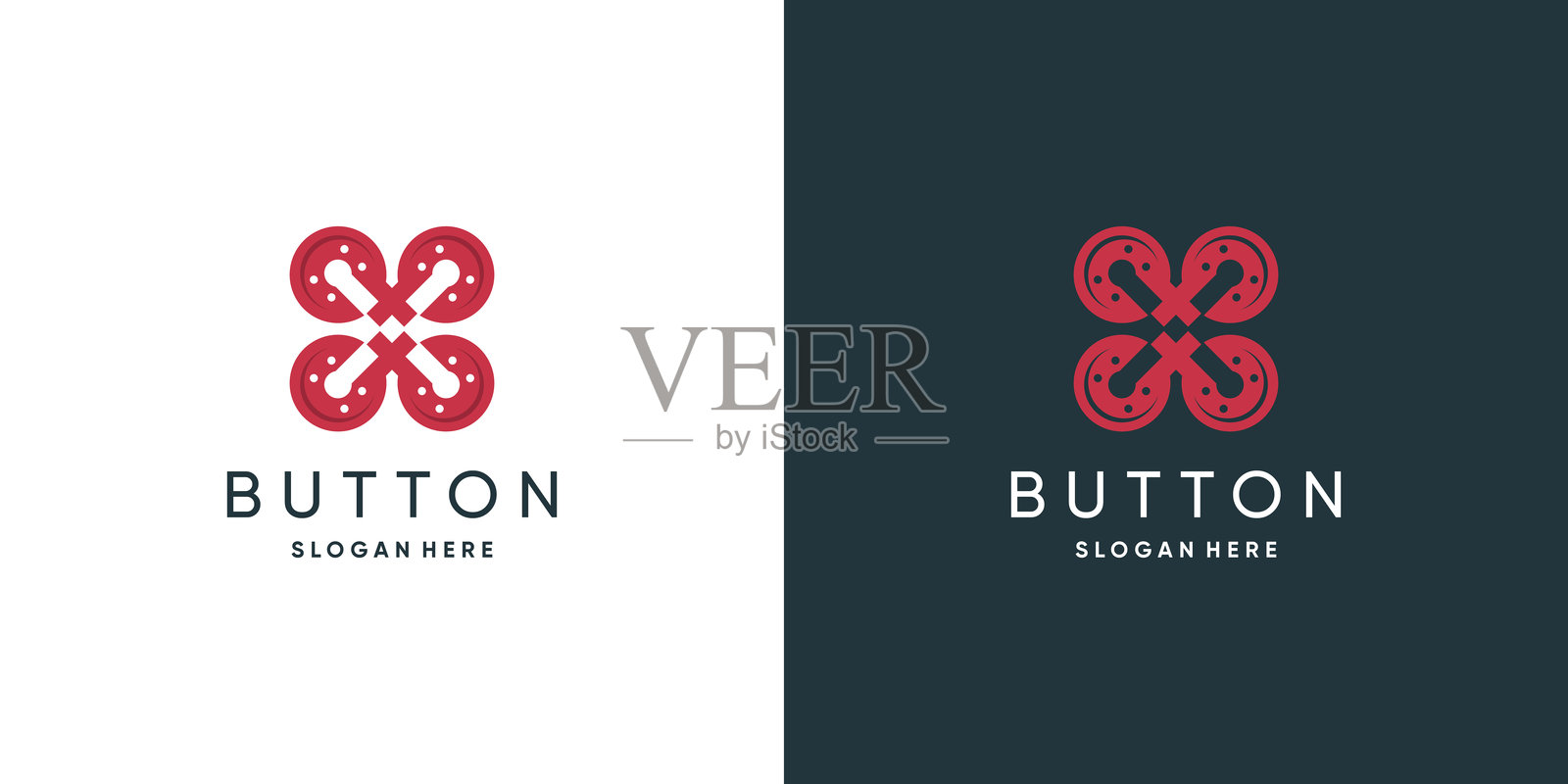 时尚logo设计与按钮概念创意插画图片素材