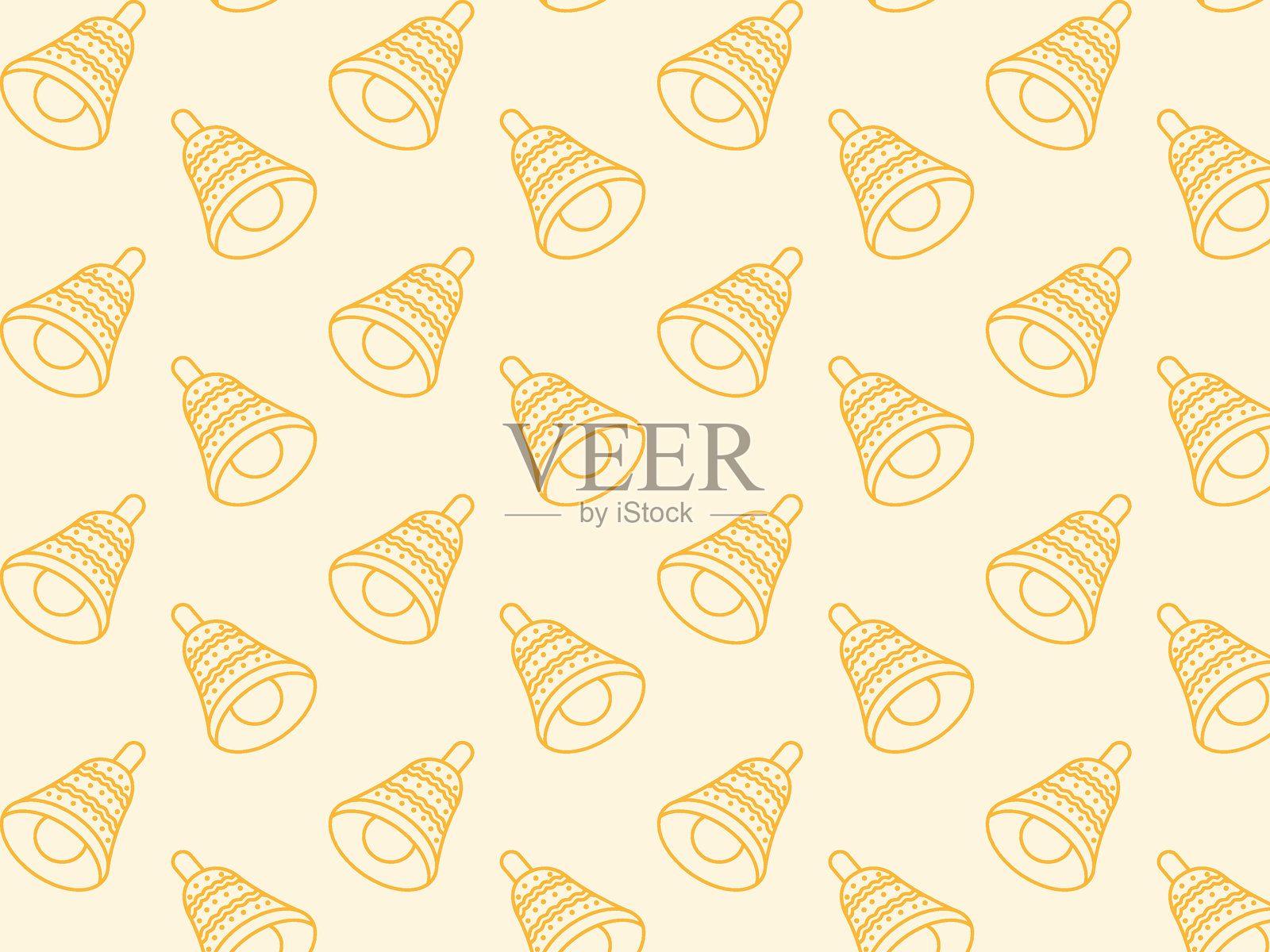 铃铛图案。矢量圣诞插图插画图片素材